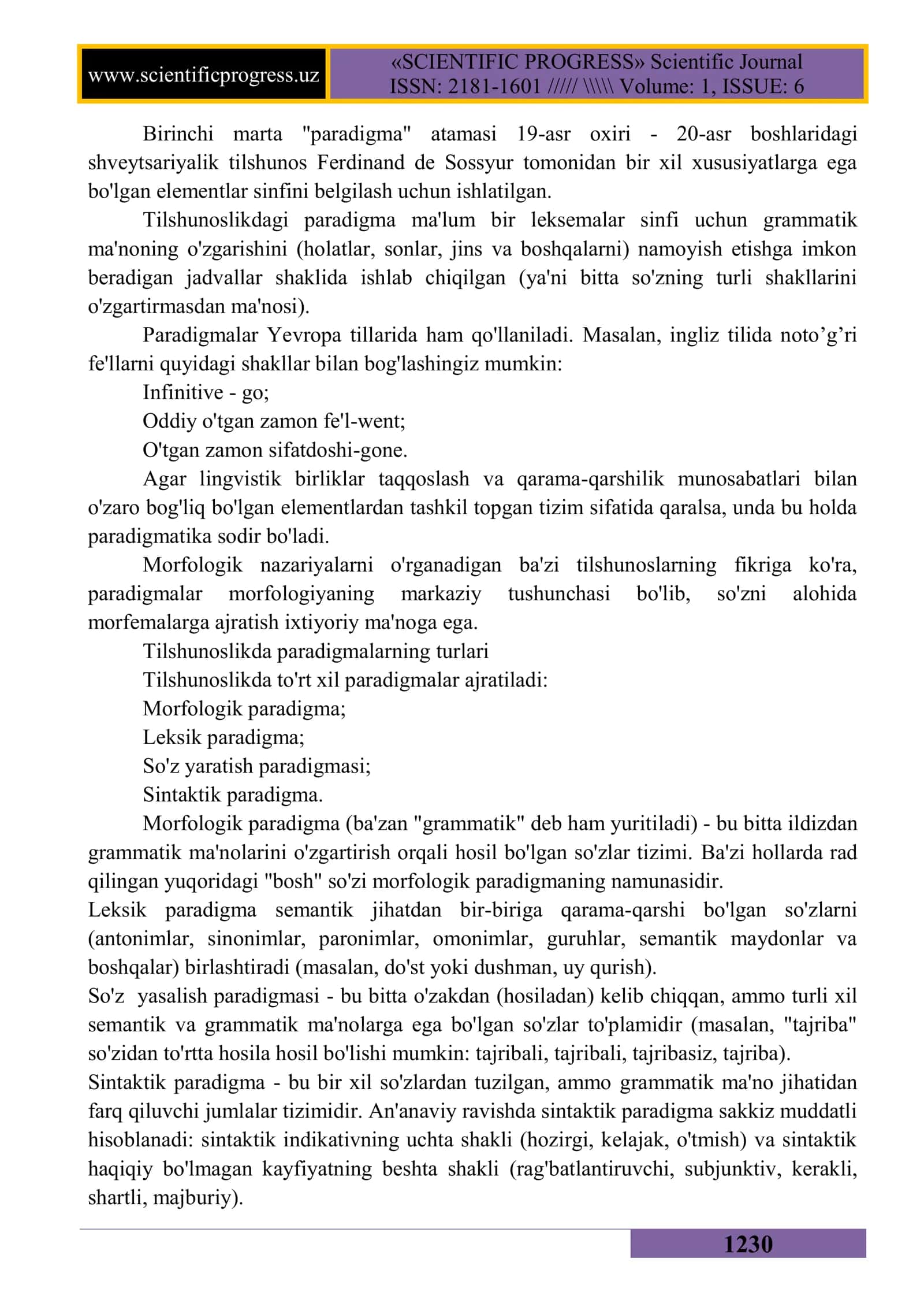 TILSHUNOSLIKDA PARADIGMA VA UNING KELIB CHIQISHI 2