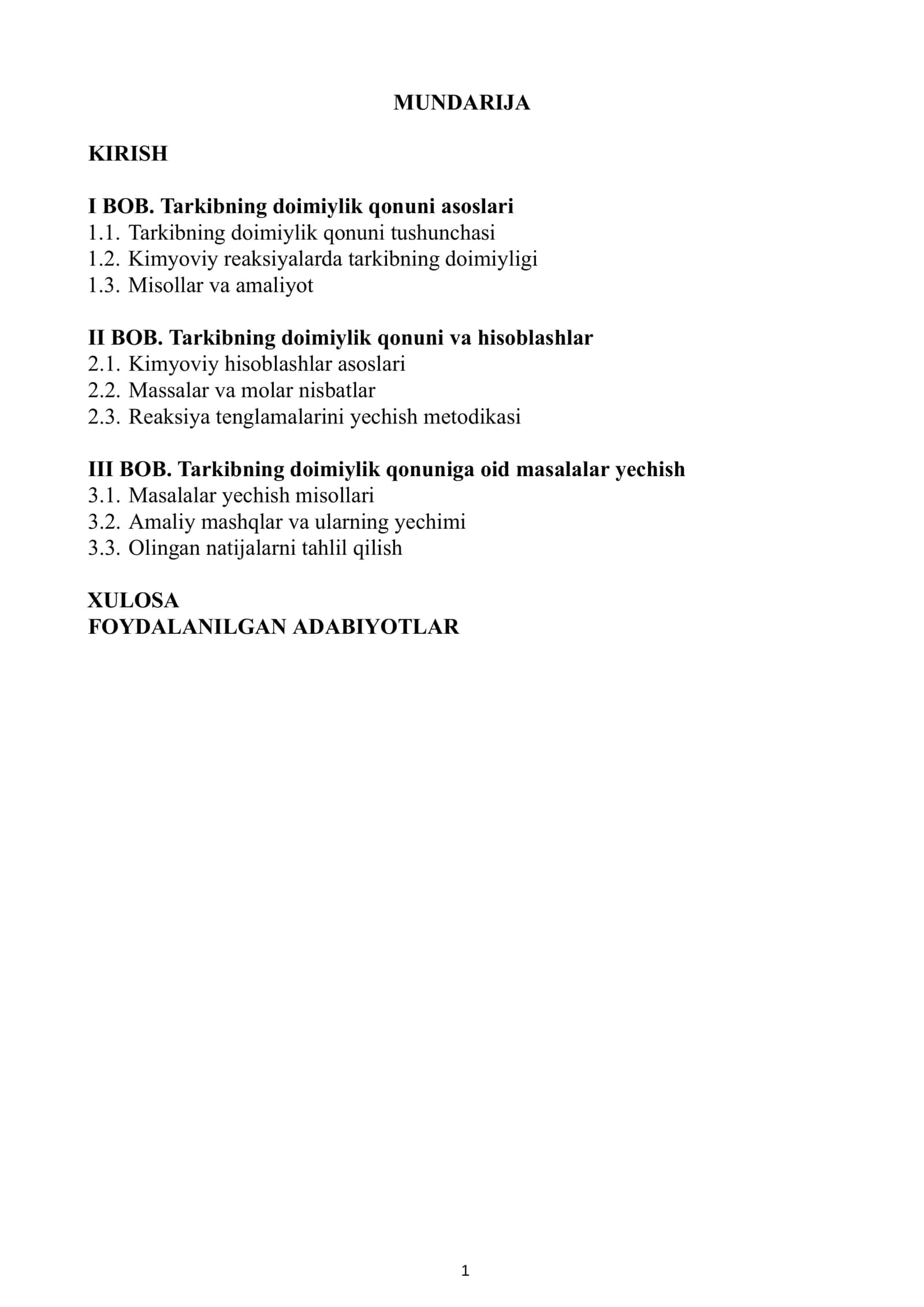 Kimyoviy Hisoblash Asoslari Kurs Ishi 2