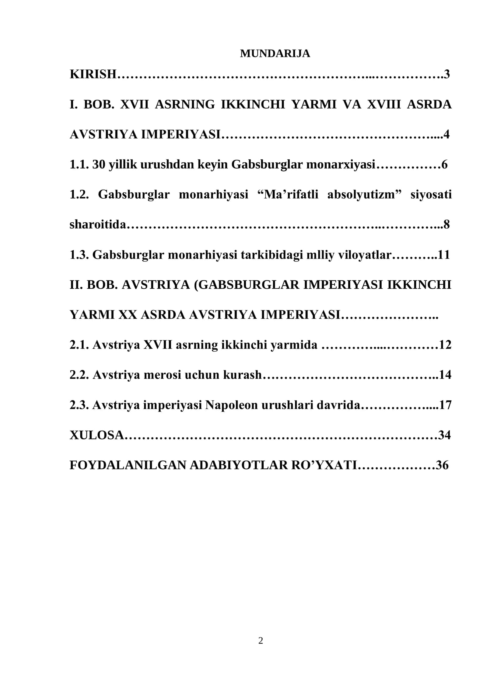 XVIII ASRDA GABSBURGLAR MONARXIYASI 2