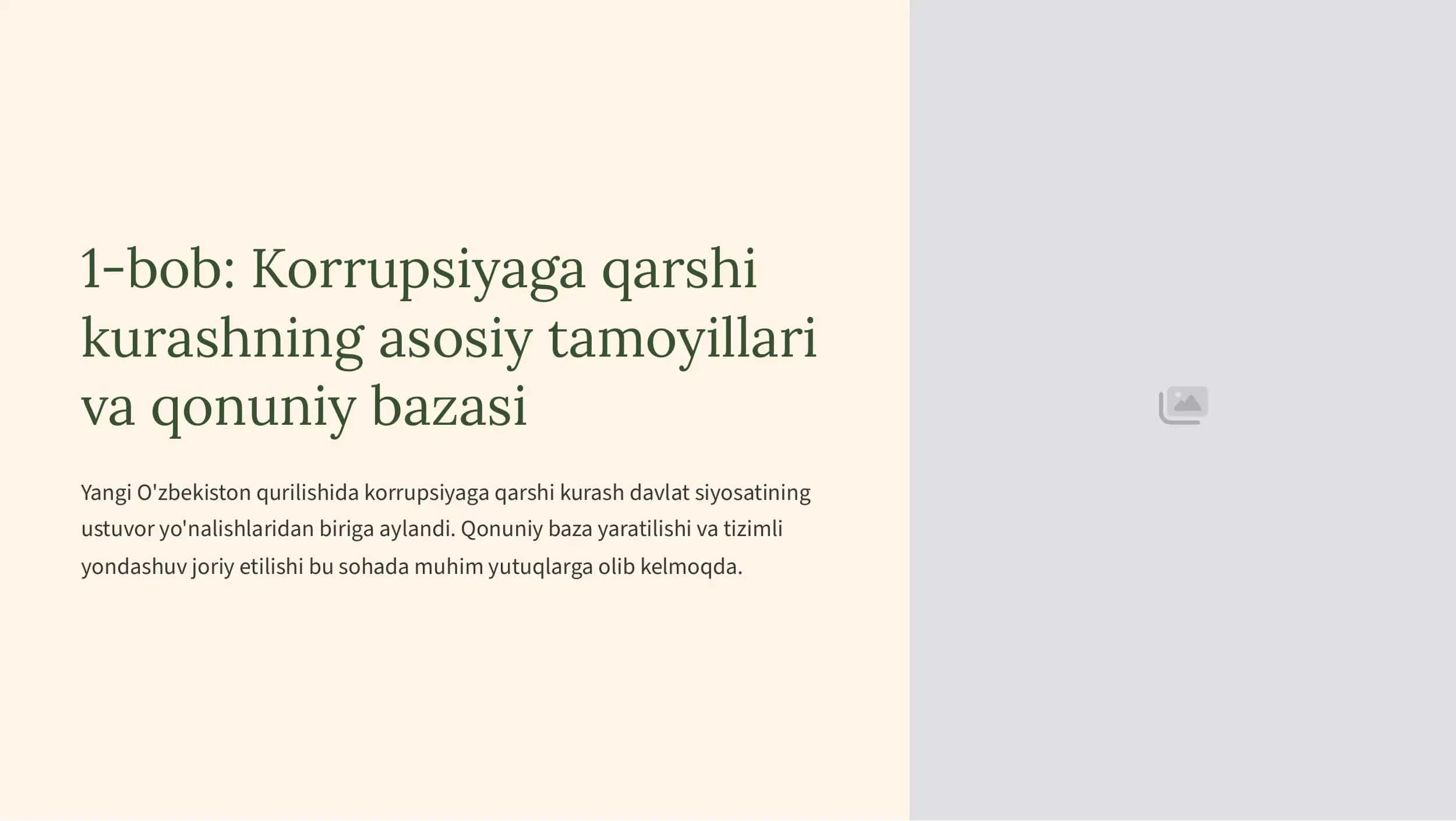 O‘zbekistonning korrupsiyaga qarshi kurash siyosati 2