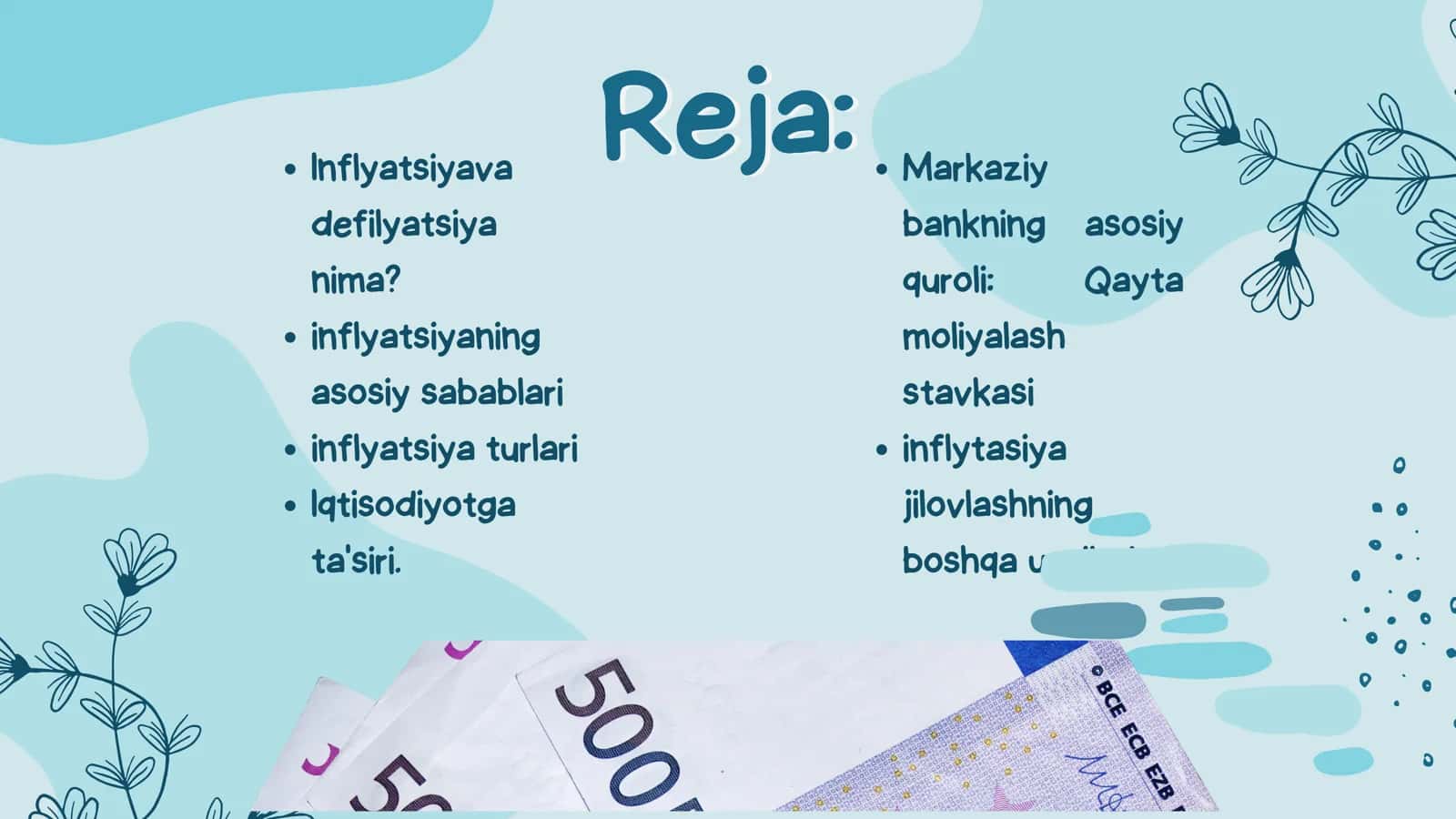 Inflyatsiya va defilyatsiya 2