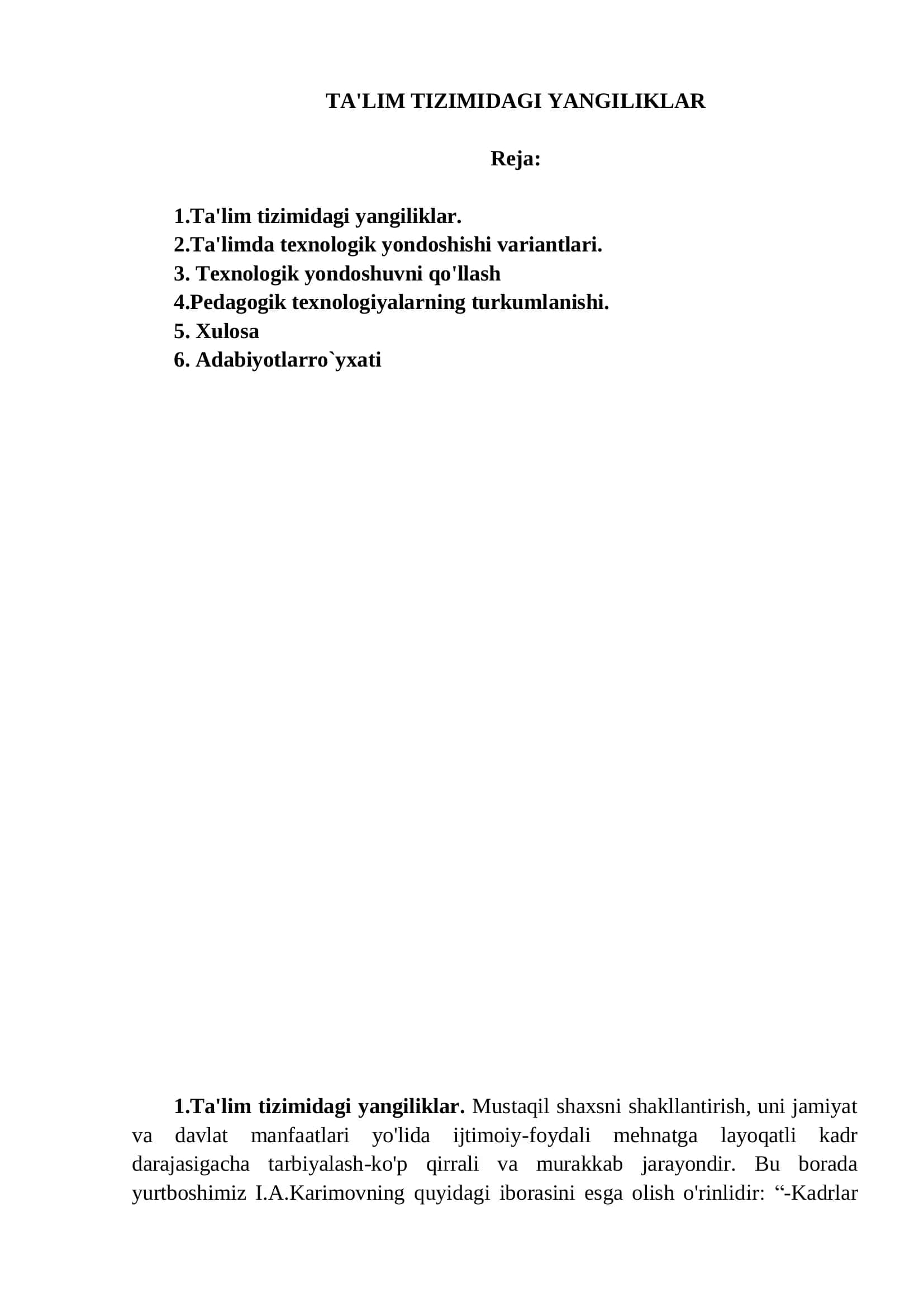 Pedagogik Texnologiyalar Referati 2
