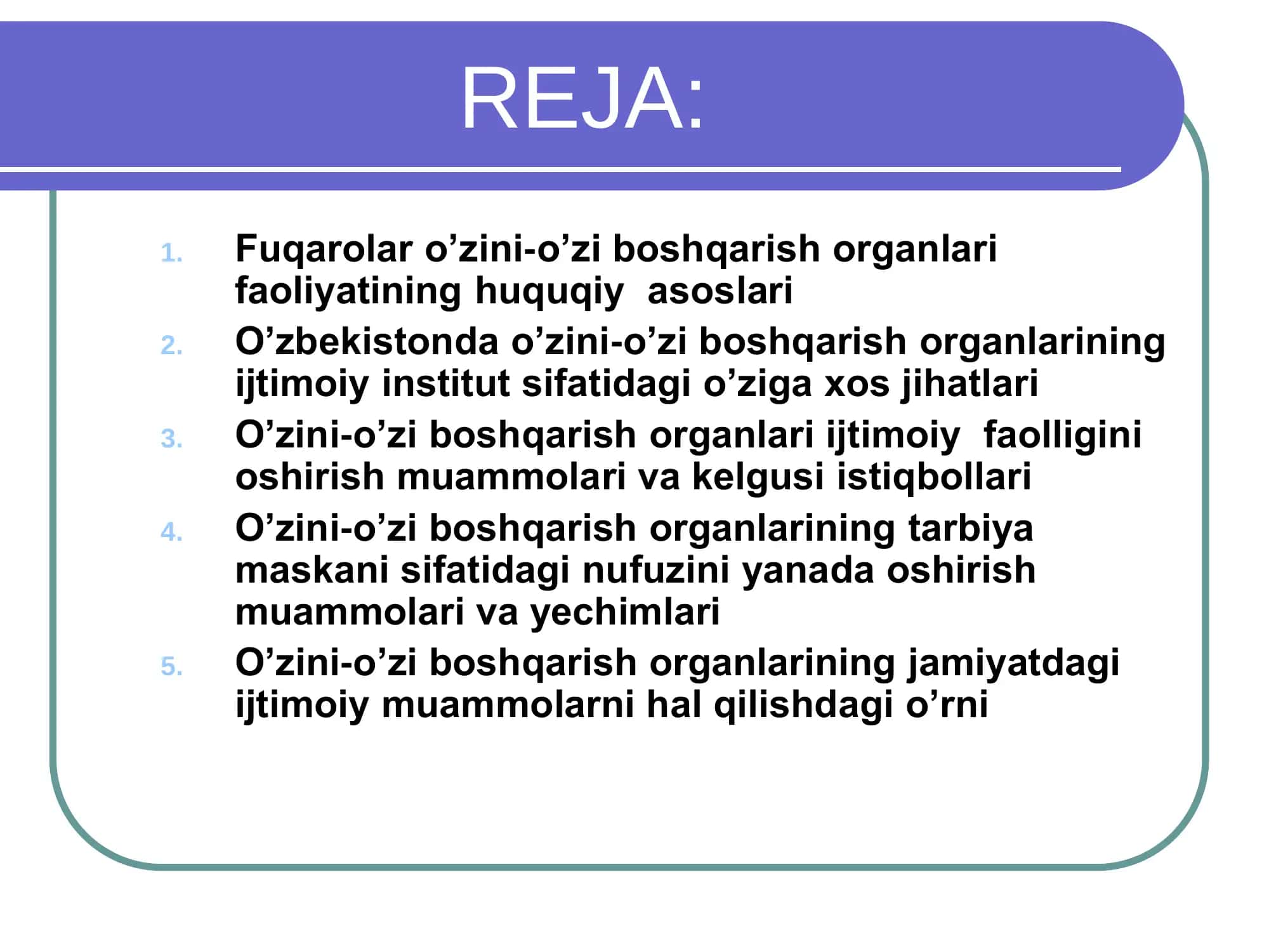 O’zini o’zi boshqarish 2