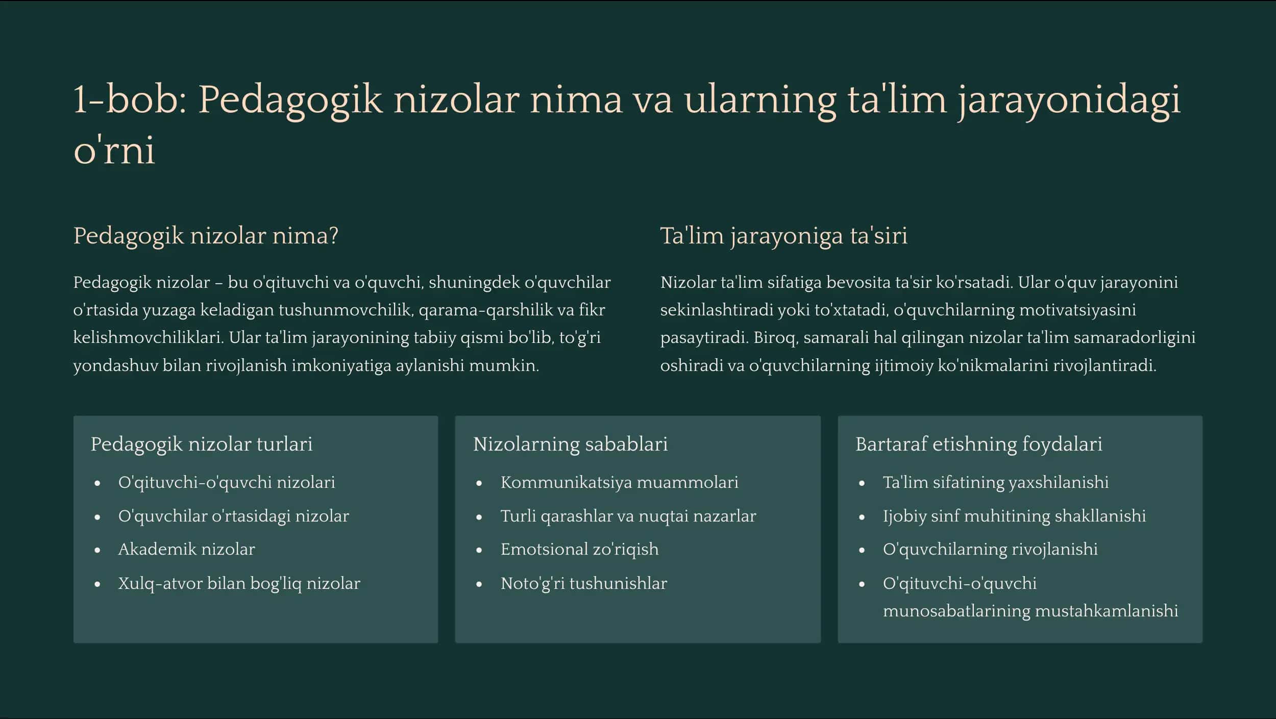 Pedagogik Nizolarni Bartaraf Etish Texnologiyasi 2