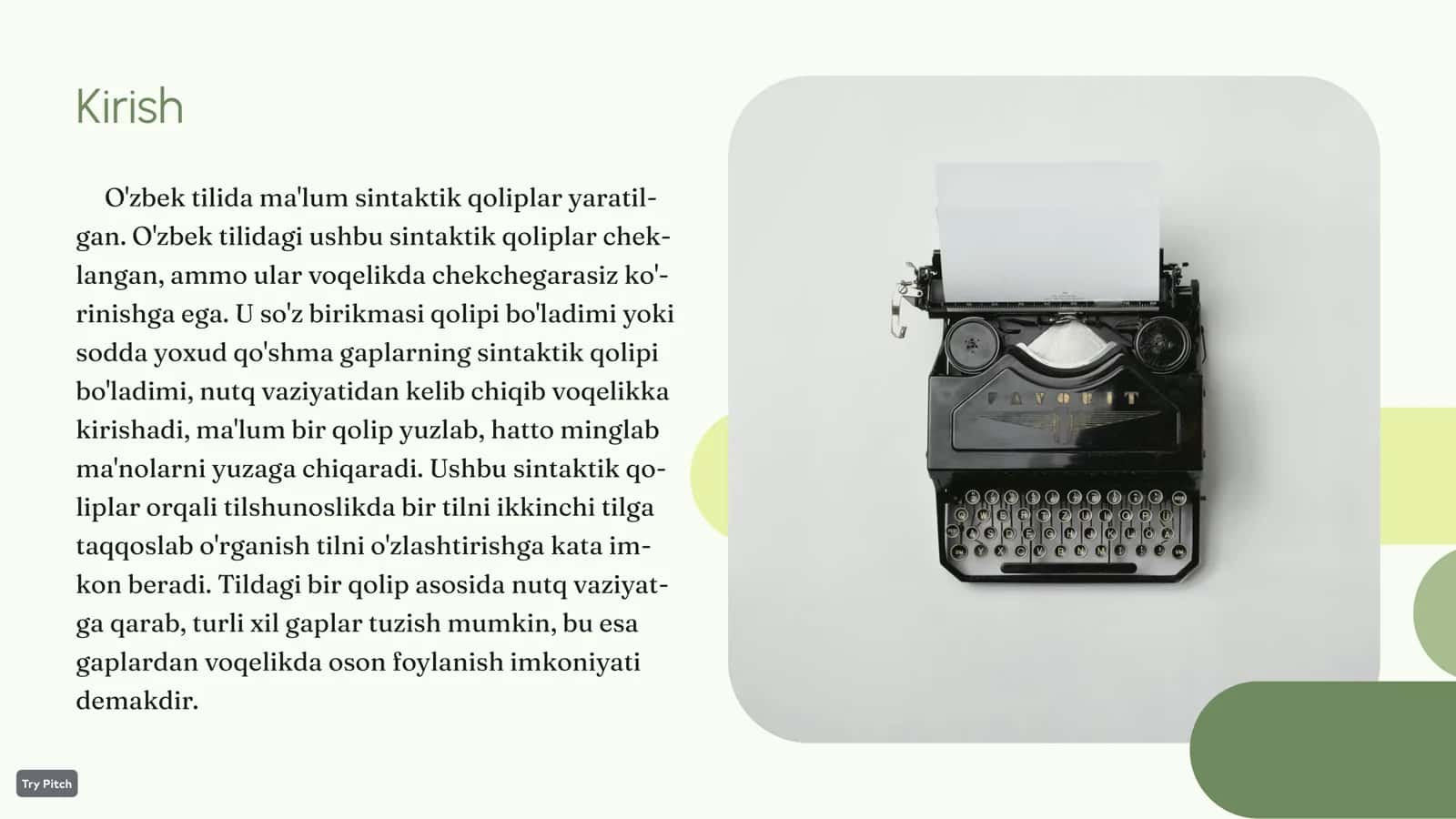 Sintaktik qolipning nutqiy kengayishi 2