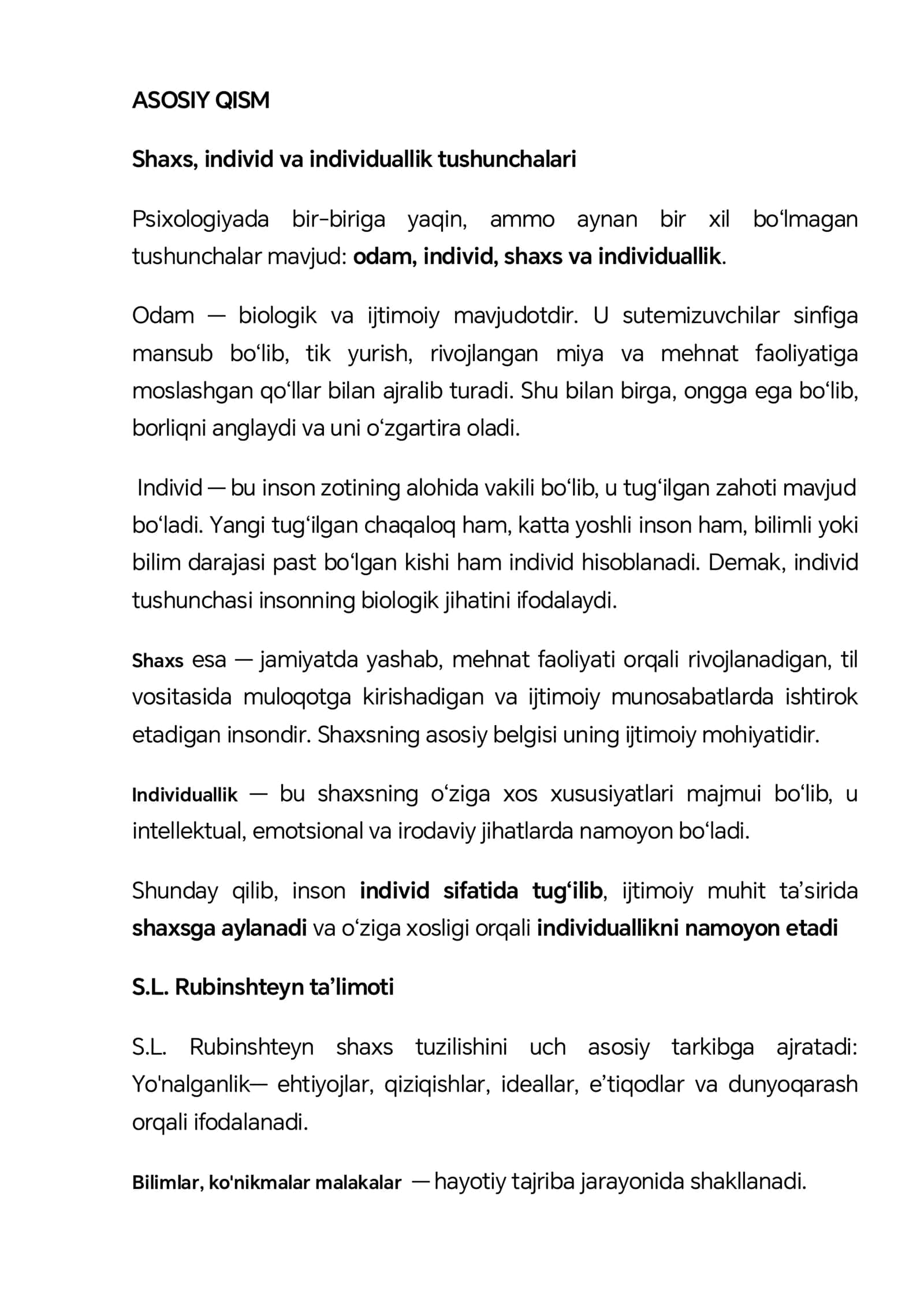 Rus psixologiyasida shaxsga yondashuvlar 2