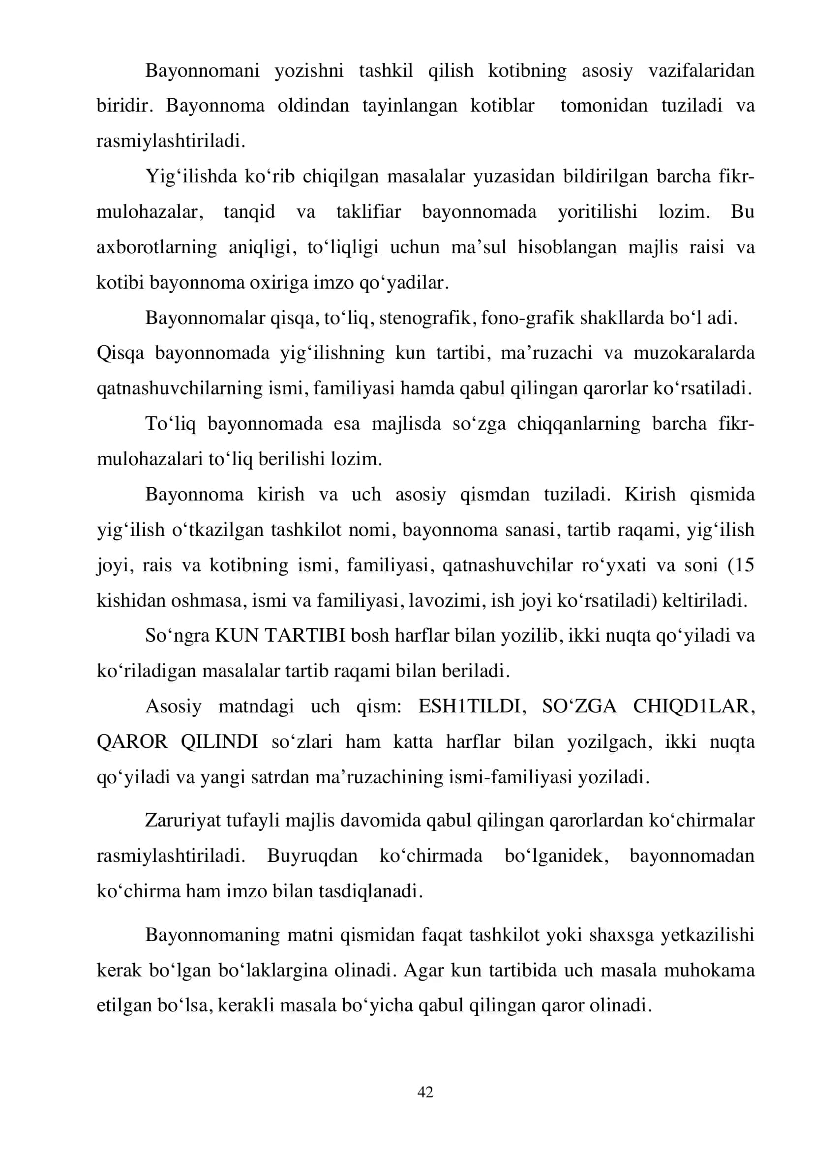 Bayonnoma qoida va namunalar 2