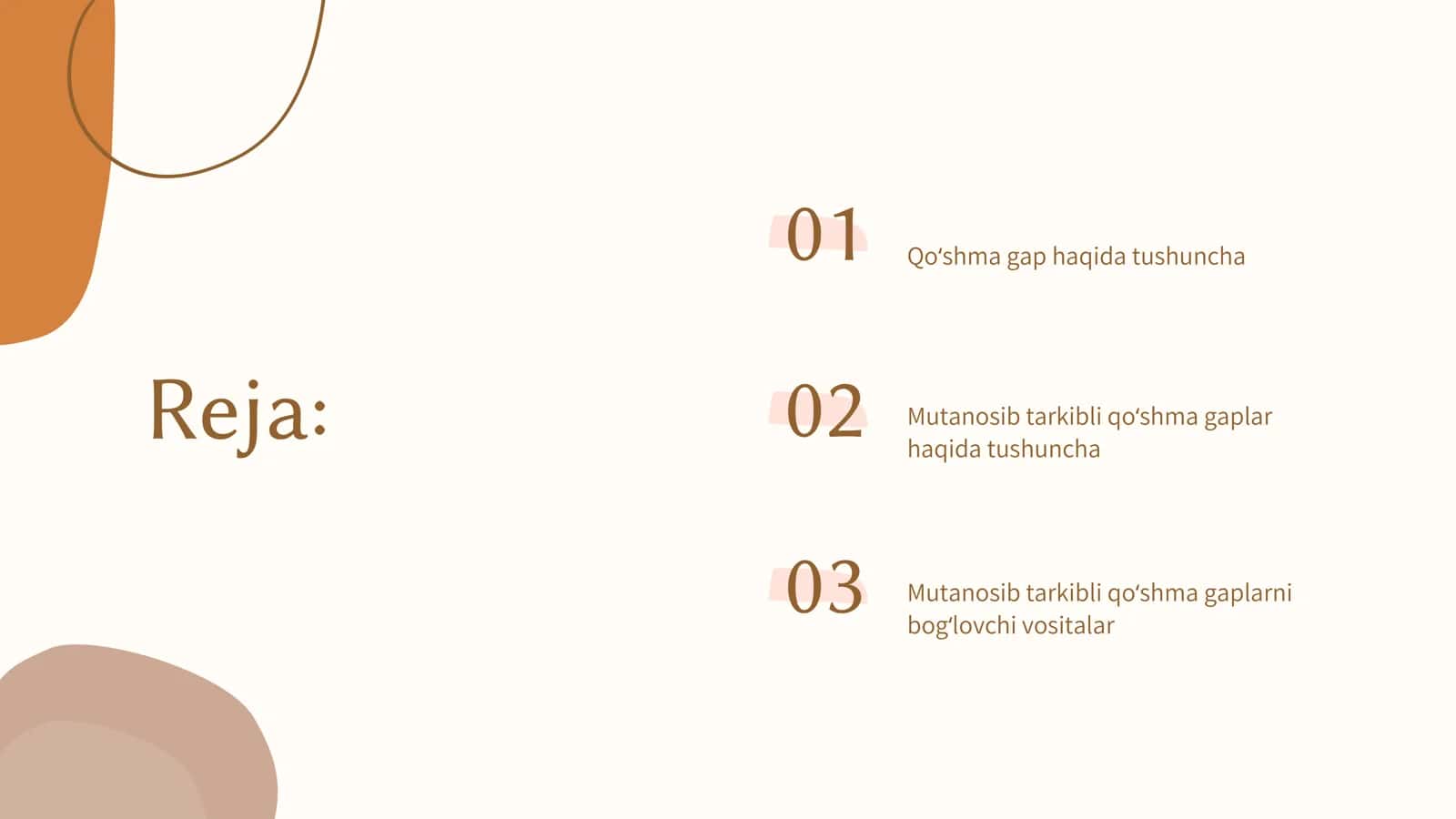 Mutanosib tarkibli qoʻshma gaplar 2