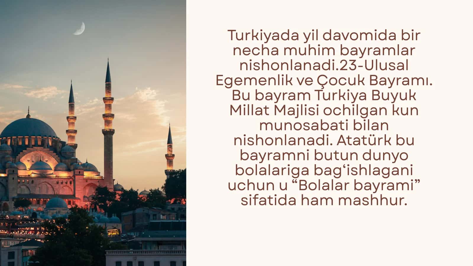Turkiya milliy bayramlari va turizm sanoati 2