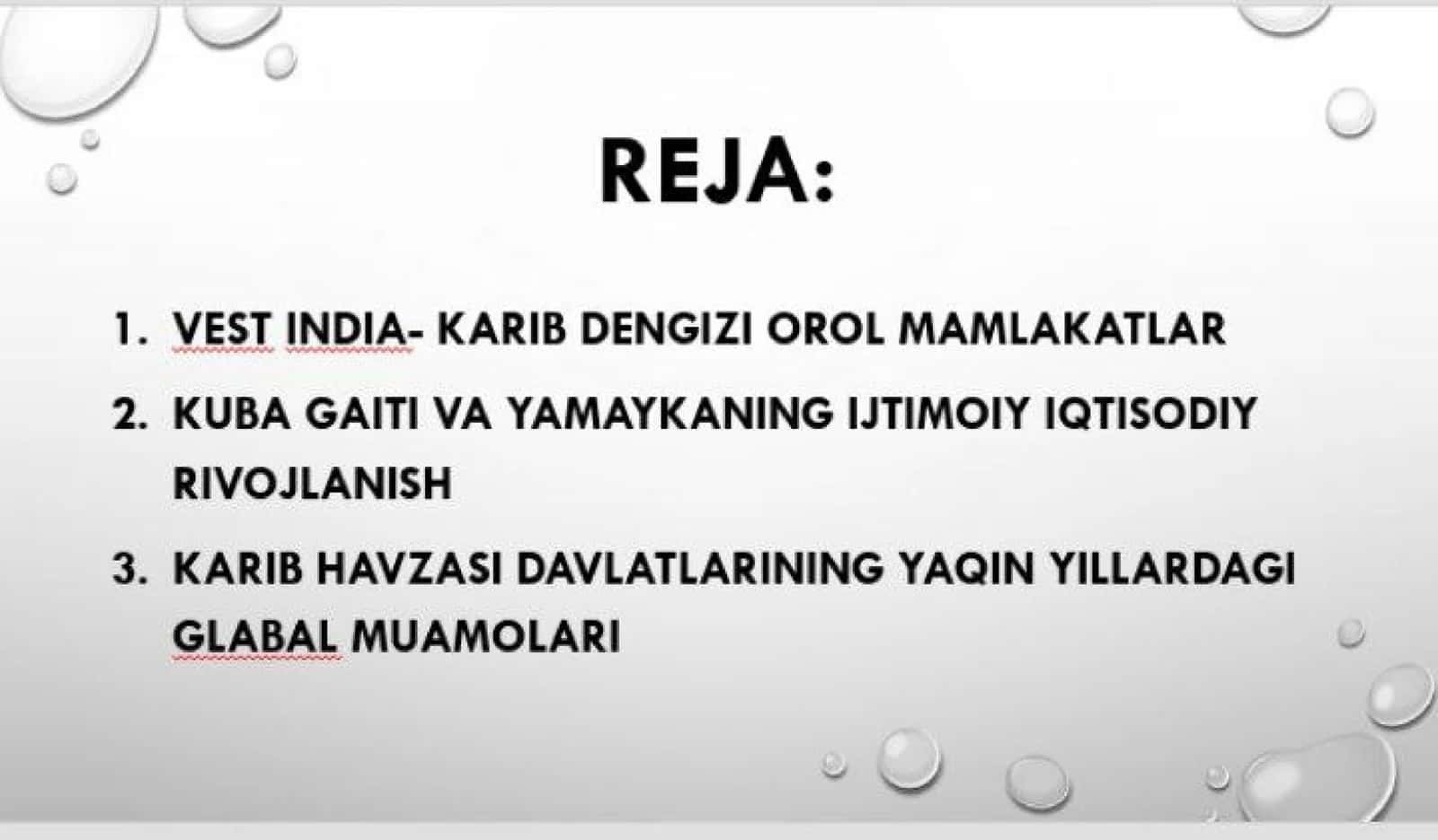Vest-India Karib dengizi mamlakatlari 2