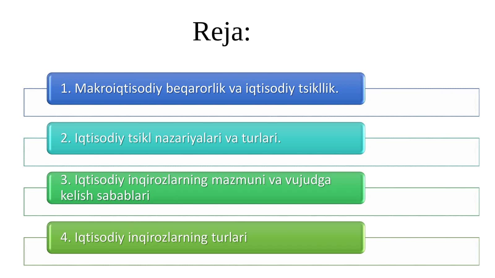 Iqtisodiyotning tsiklligi 2