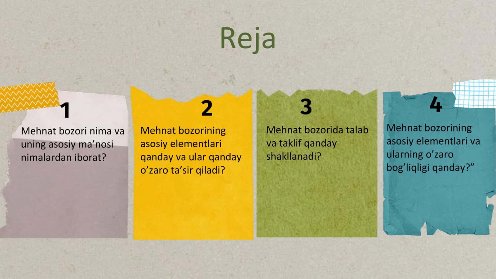 Mehnat bozori tushunchasi va uning elementlari 2