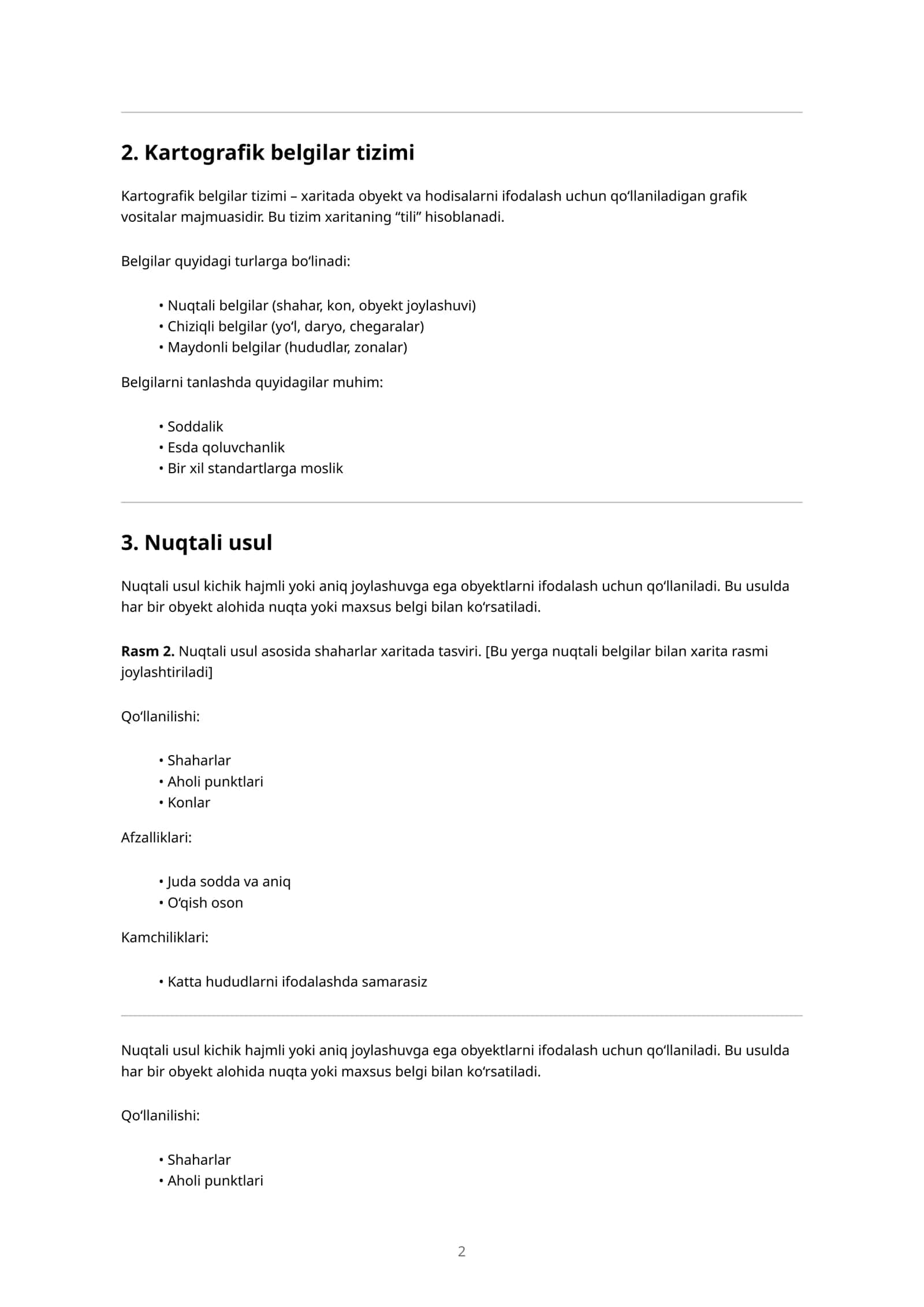 KARTOGRAFIK TASVIRLAR USULLARI 2