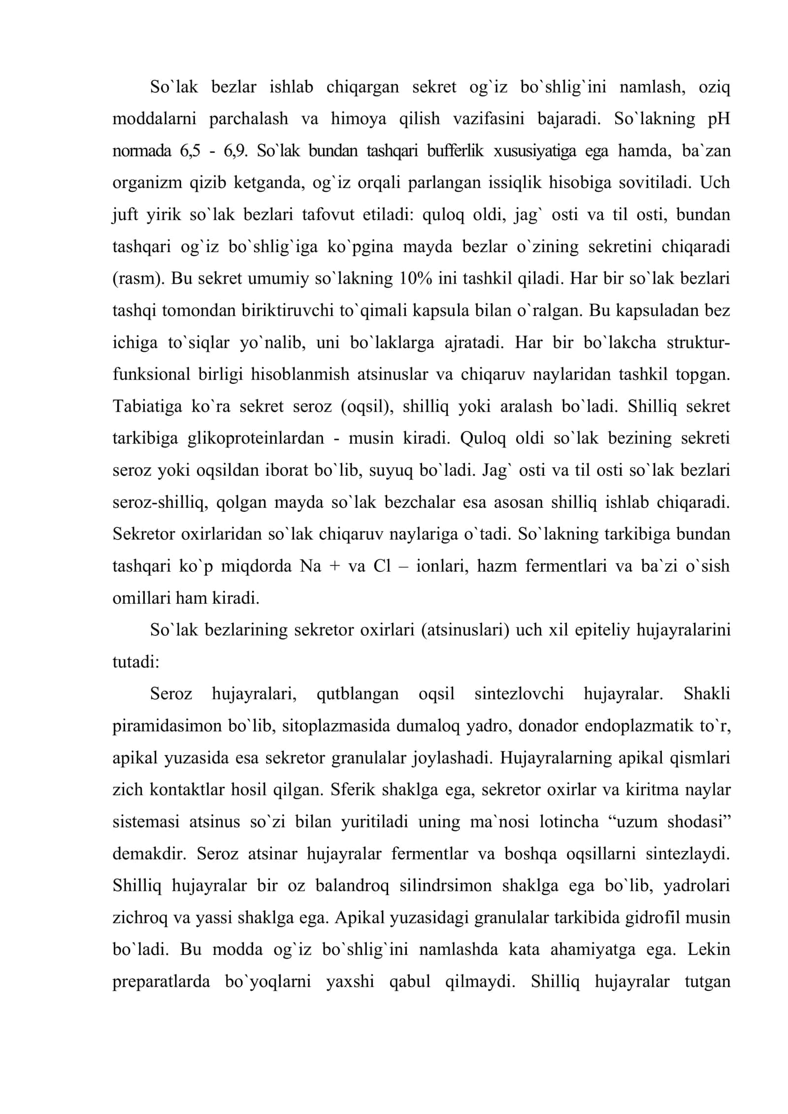Hazm tizimi so`lak bezlari 2