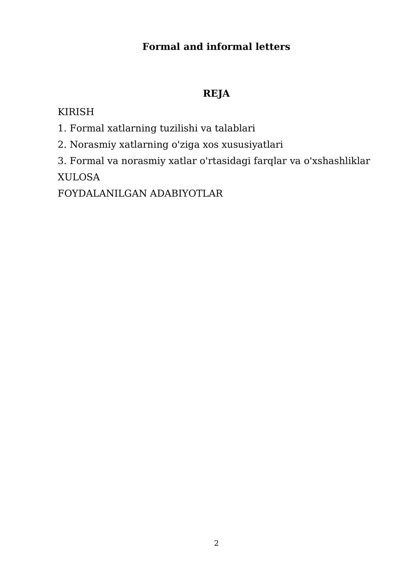 1-KURS TALABASI ABDUNAZAROVA SEVINCHNING. FANIDAN TAYYORLAGAN MUSTAQIL ISHI 2
