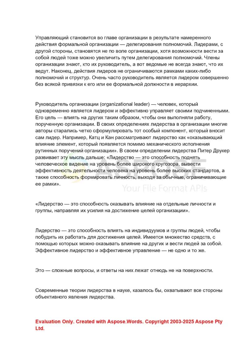 Эссе «Портрет лидера» 2