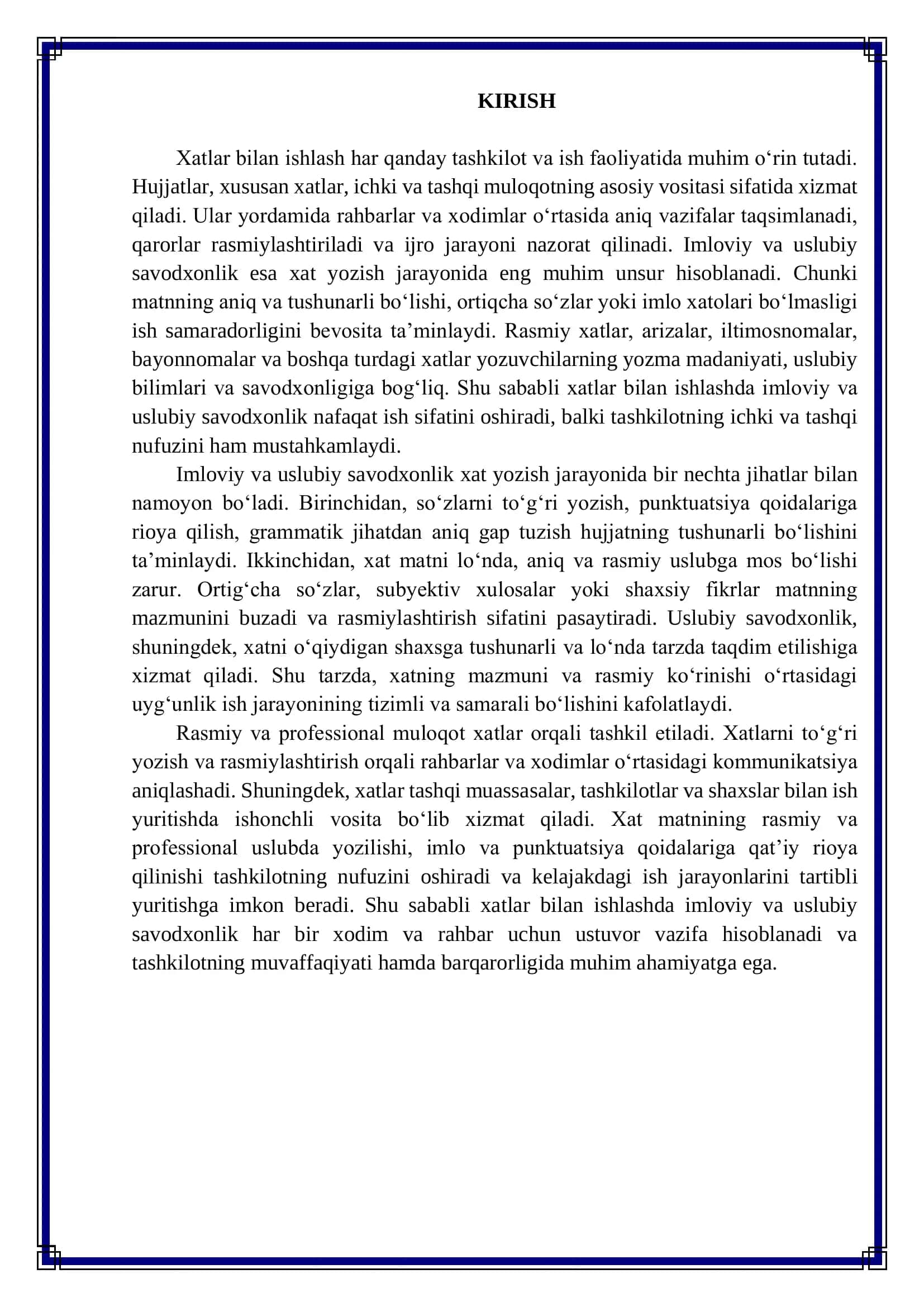 Xatlar bilan ishlashda imloviy va uslubiy savodxonlik 2