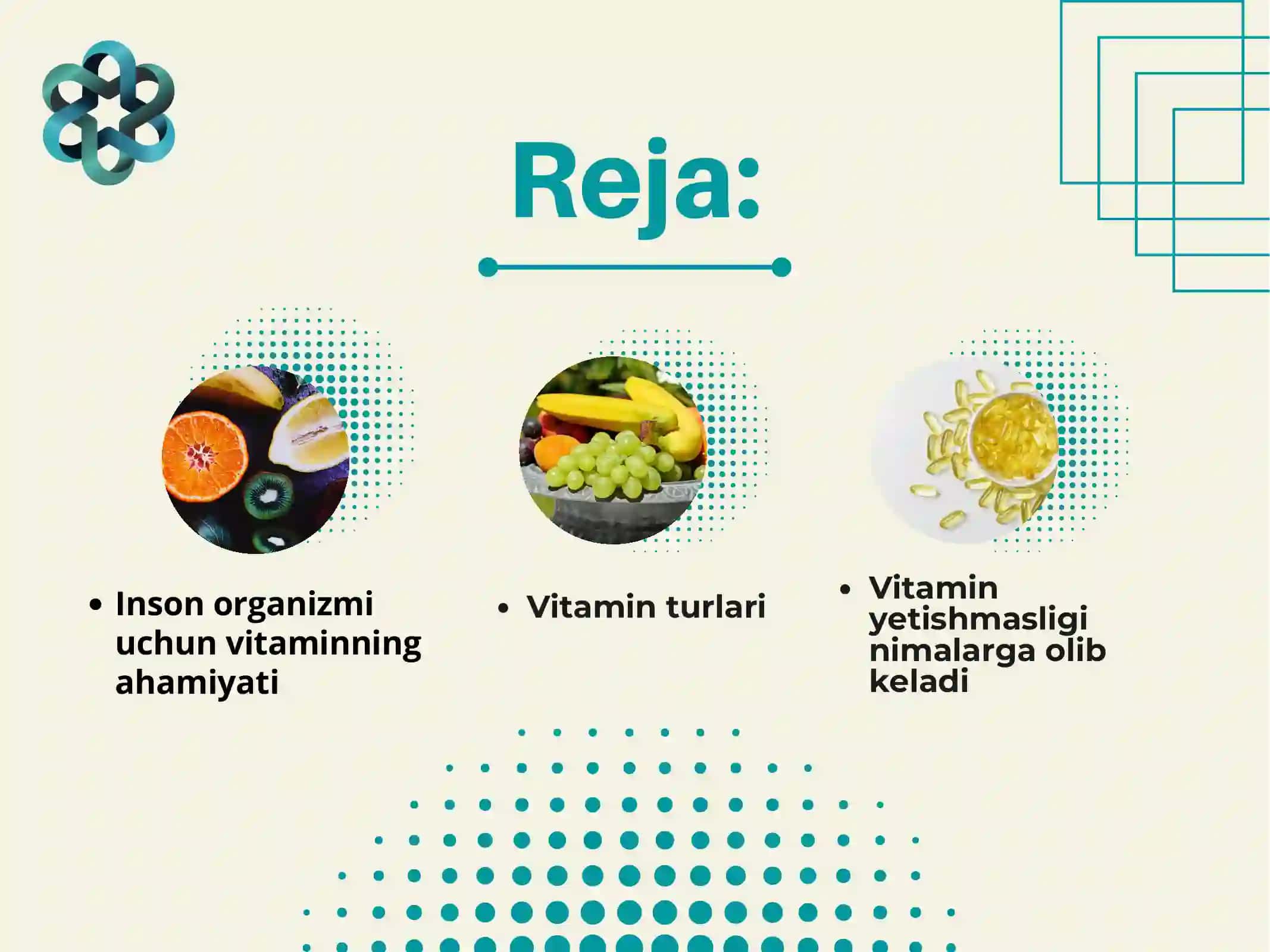 Vitaminlar va ularning organizm uchun ahamiyati 2