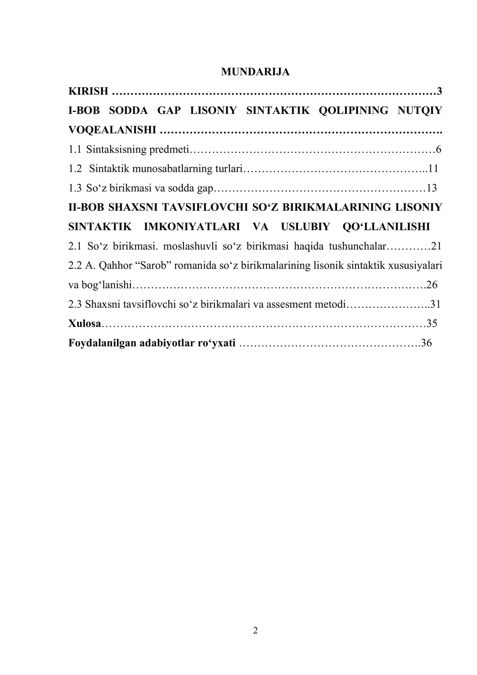 sodda gap lisoniy sintaktik qolipining nutqiy voqealanishi 2