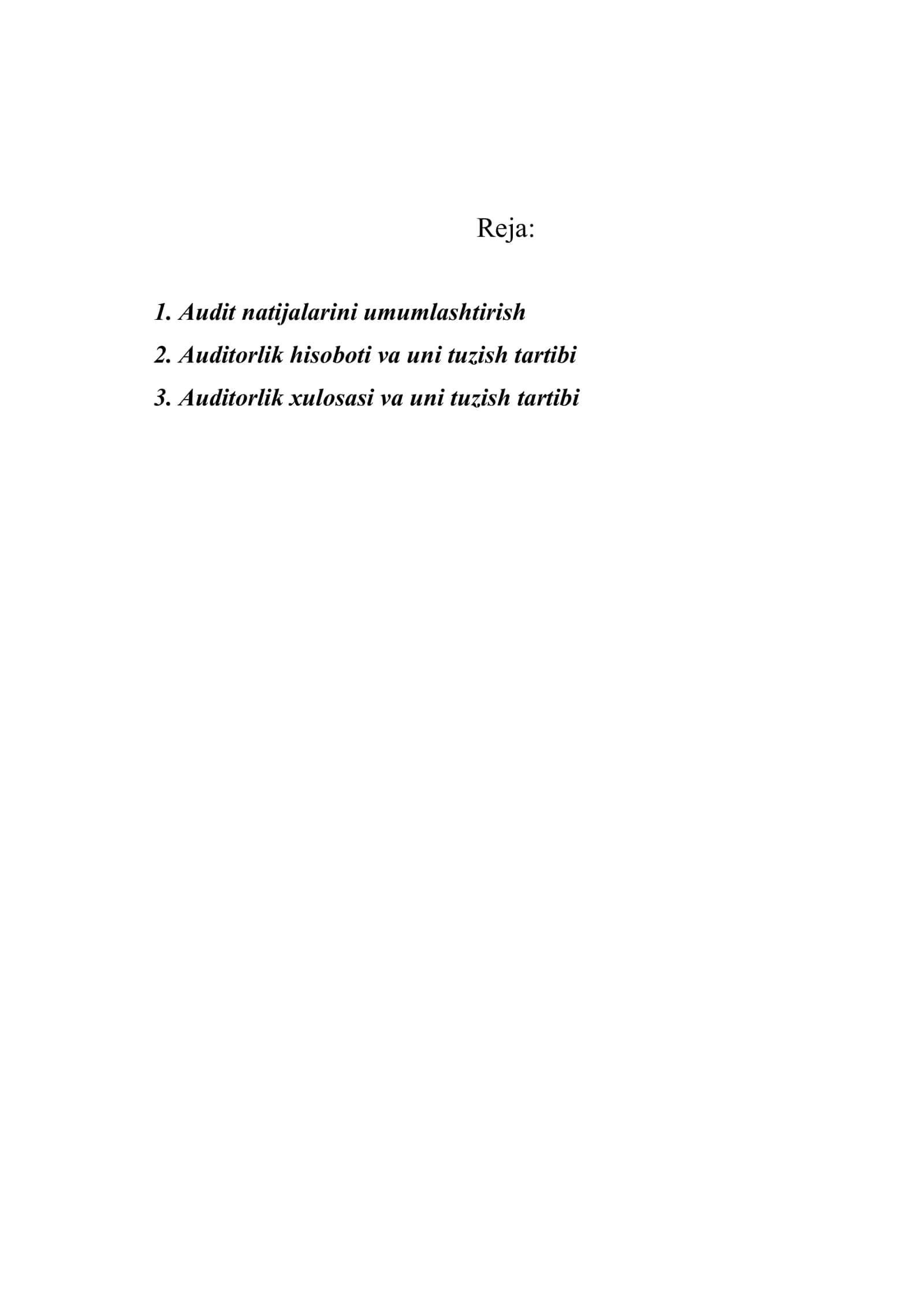 Auditorlik hisobot (xulosasi)ning elementlari 2
