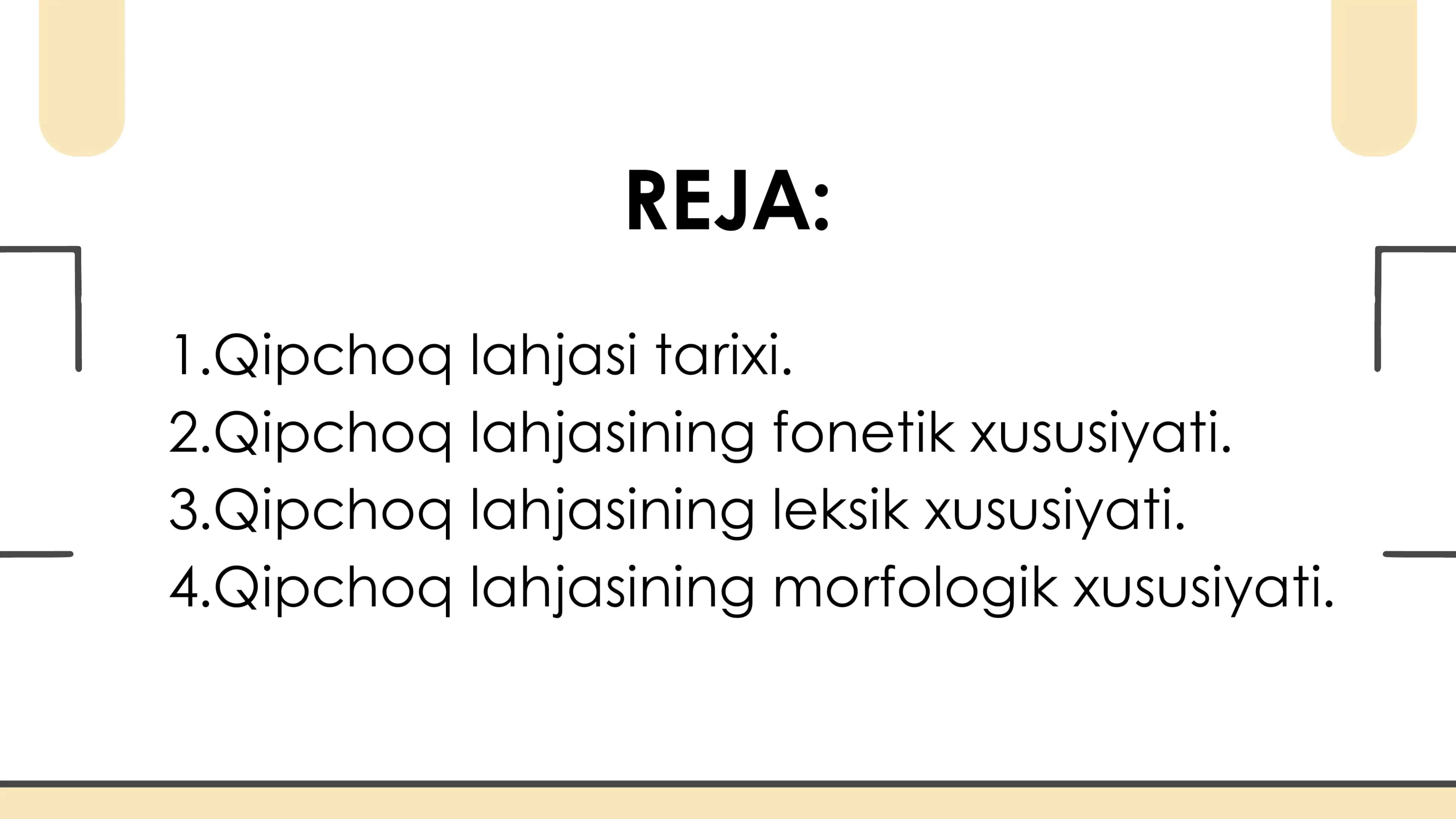 Qipchoq lahjasi va uning umumiy tavsifi 2