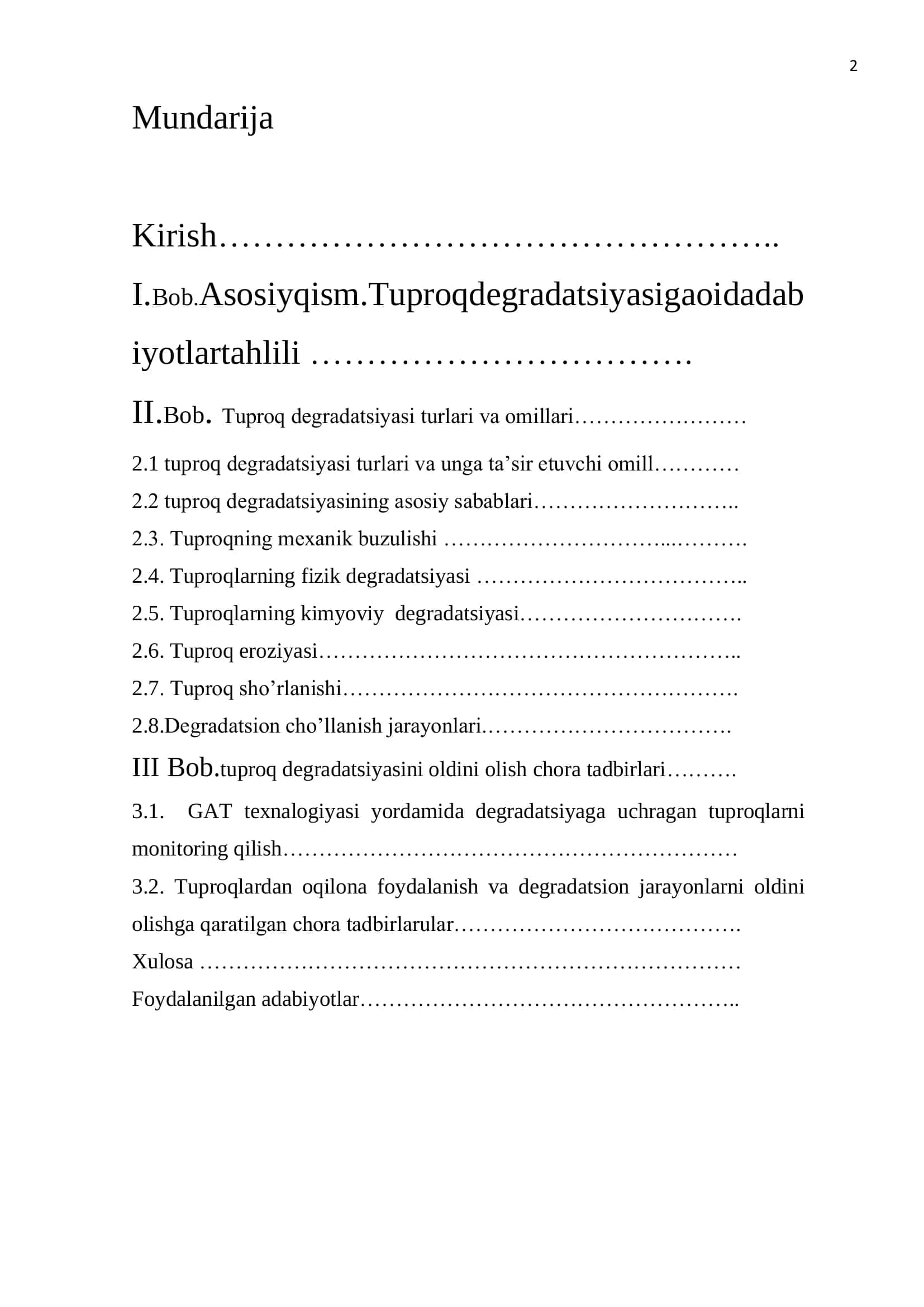 Malakaviy ish "Tuproq degradatsiyasi" 2