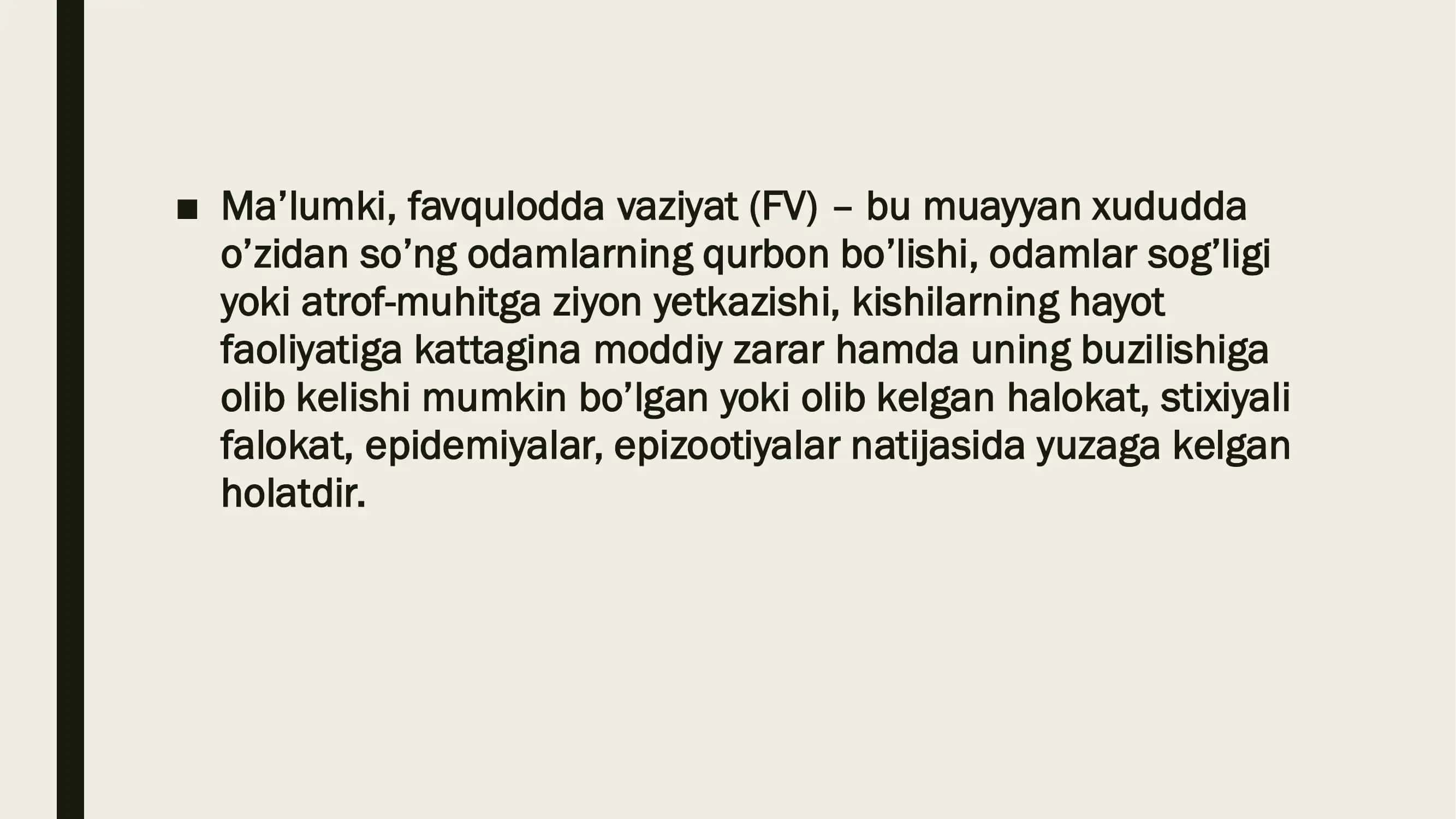 Tabiiy va texnogen halokatlar 2