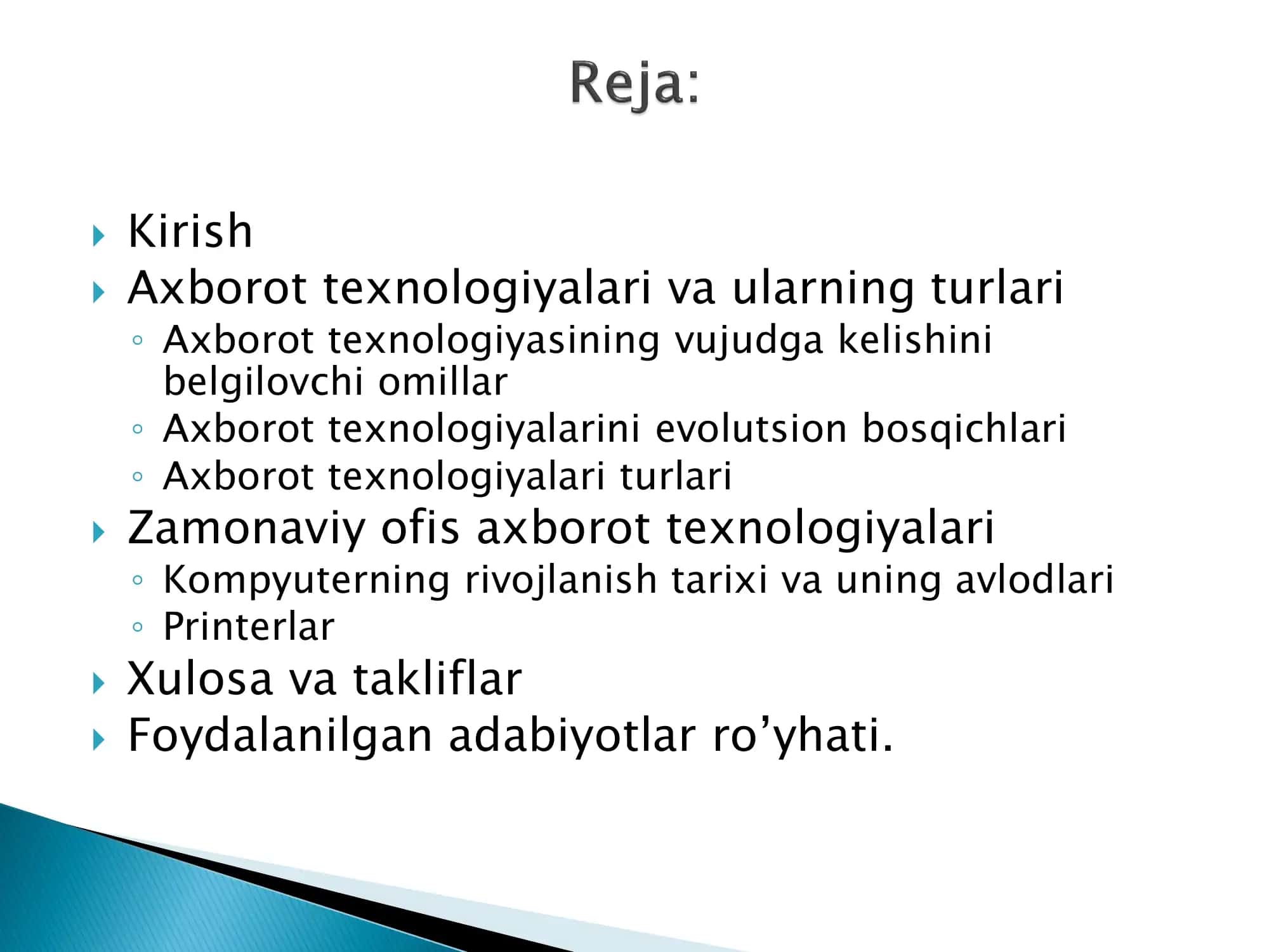 Axborot texnologiyalari va ularning turlari 2