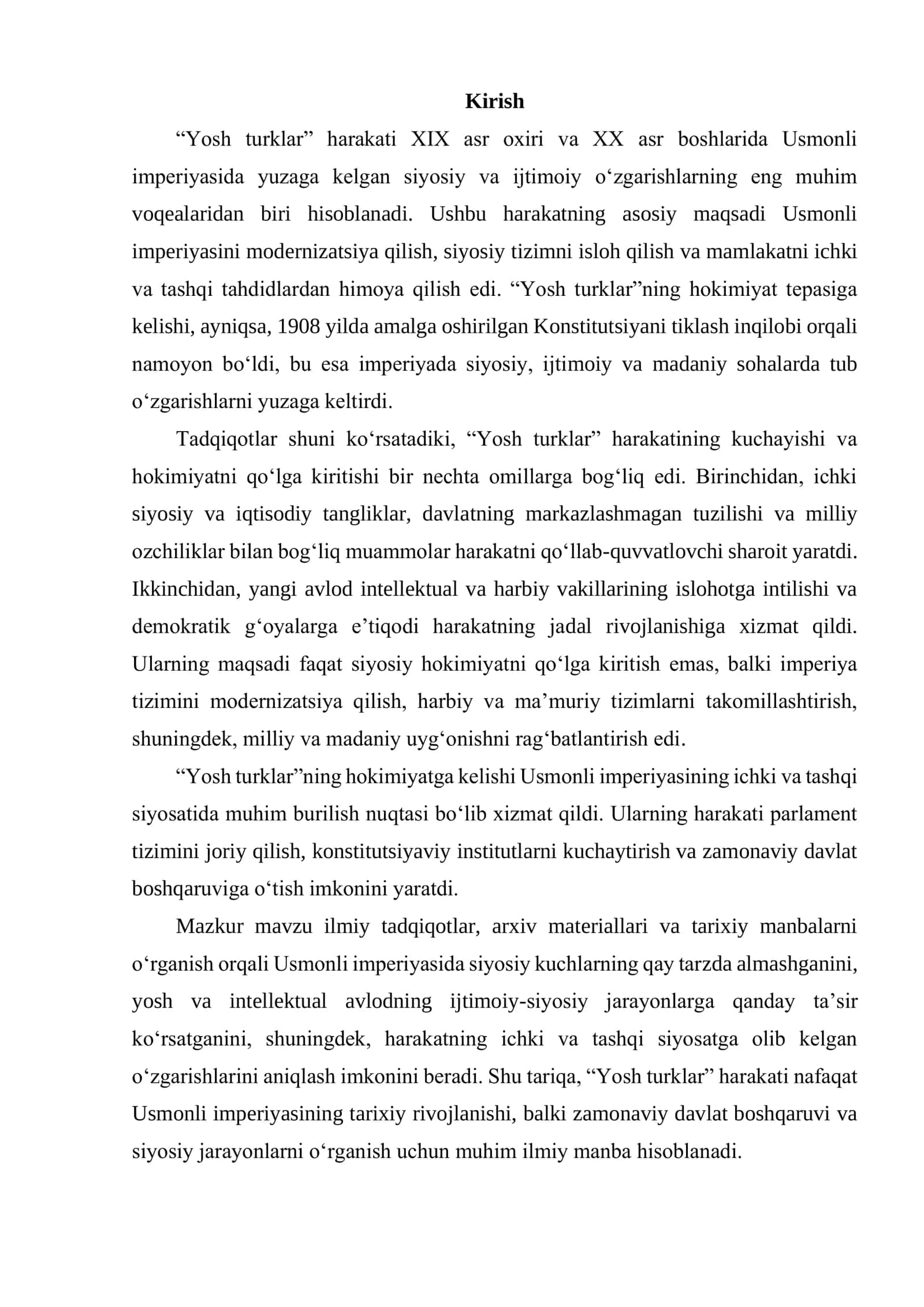 YOSH TURKLARNING HOKIMIYAT TEPASIGA KELISHI 2