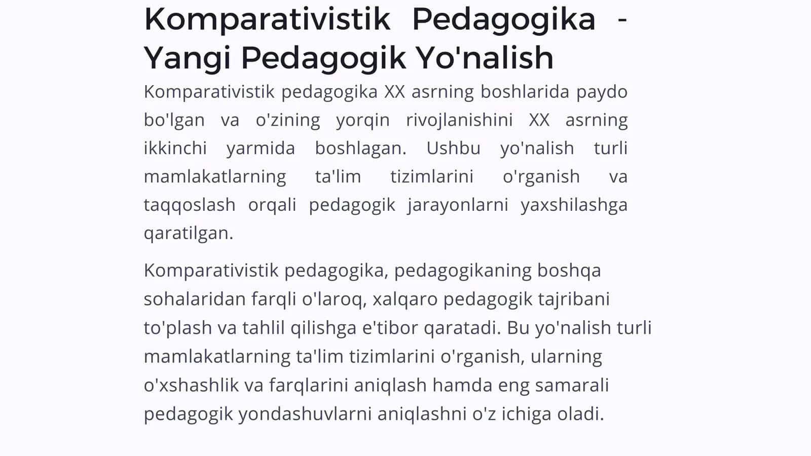 Komparativistik Pedagogika 2