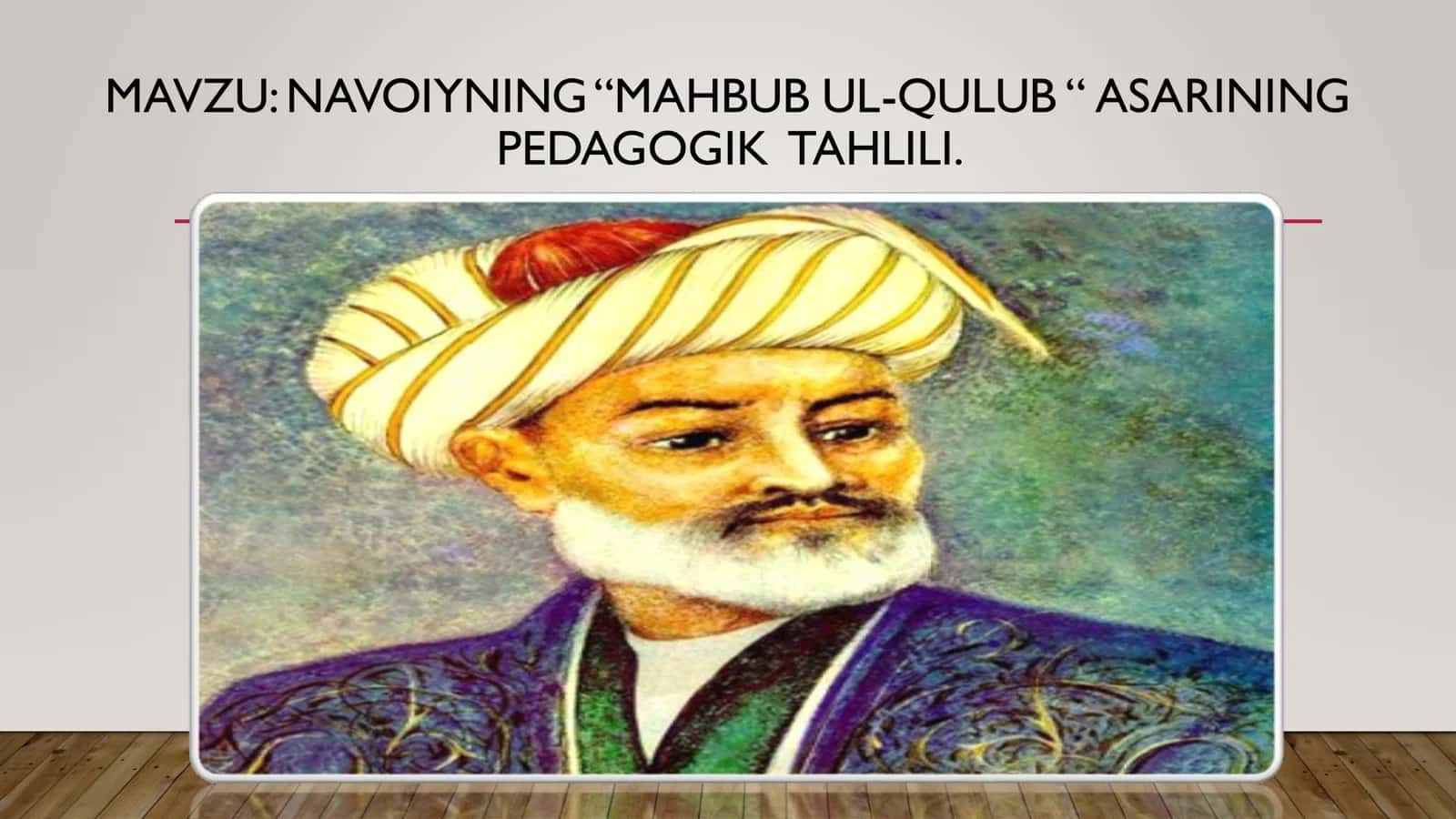 Mahbub ul-Qulub asarining pedagogik tahlili 2