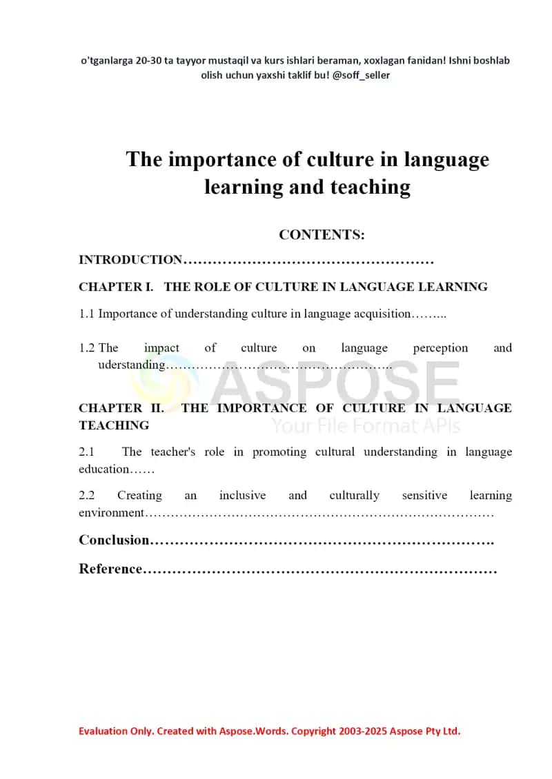 The Importance of Culture in Language Learning and Teaching 2