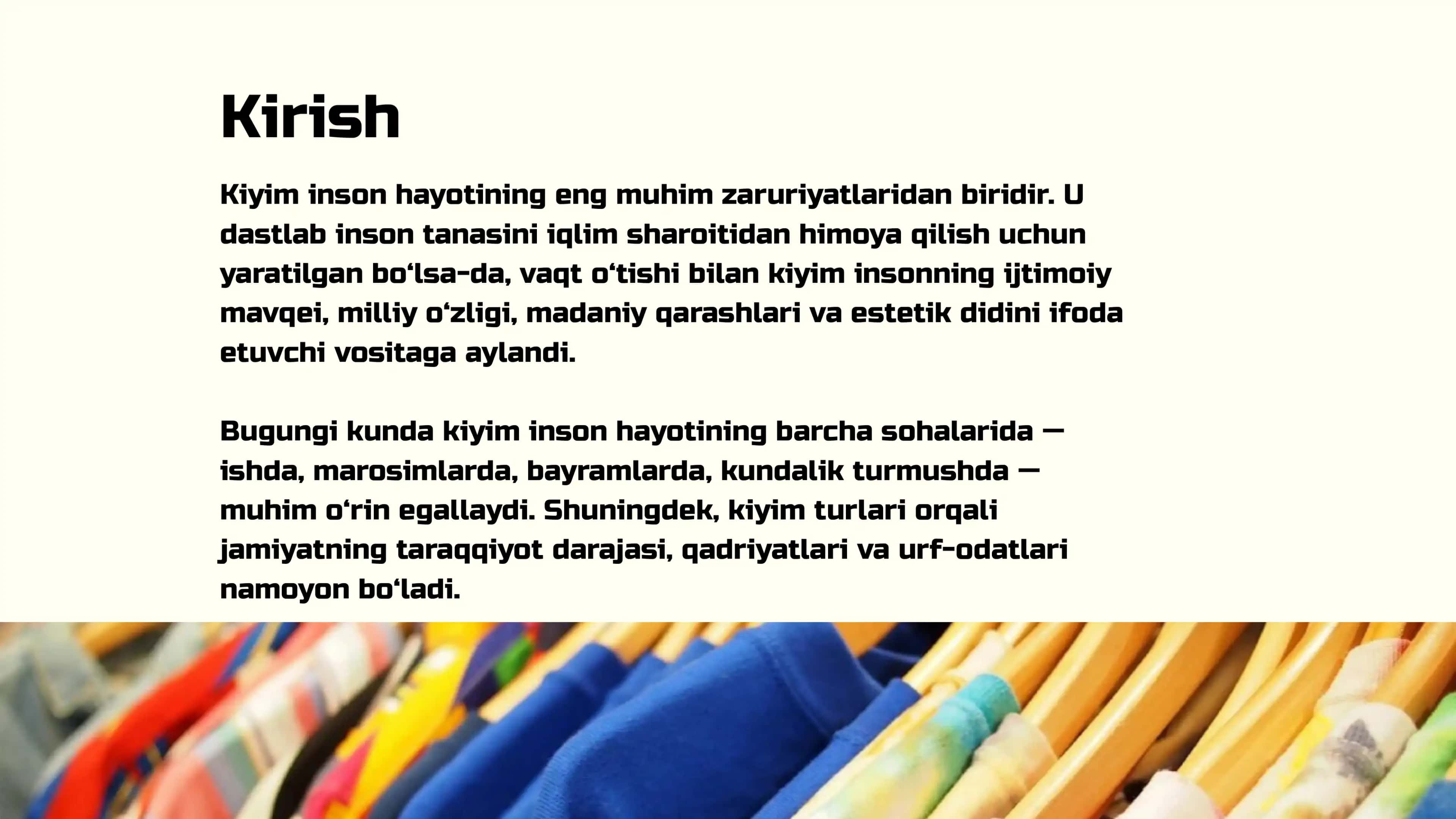 Kiyim turlarini ijtimoiy va madaniy ahamiyati 2