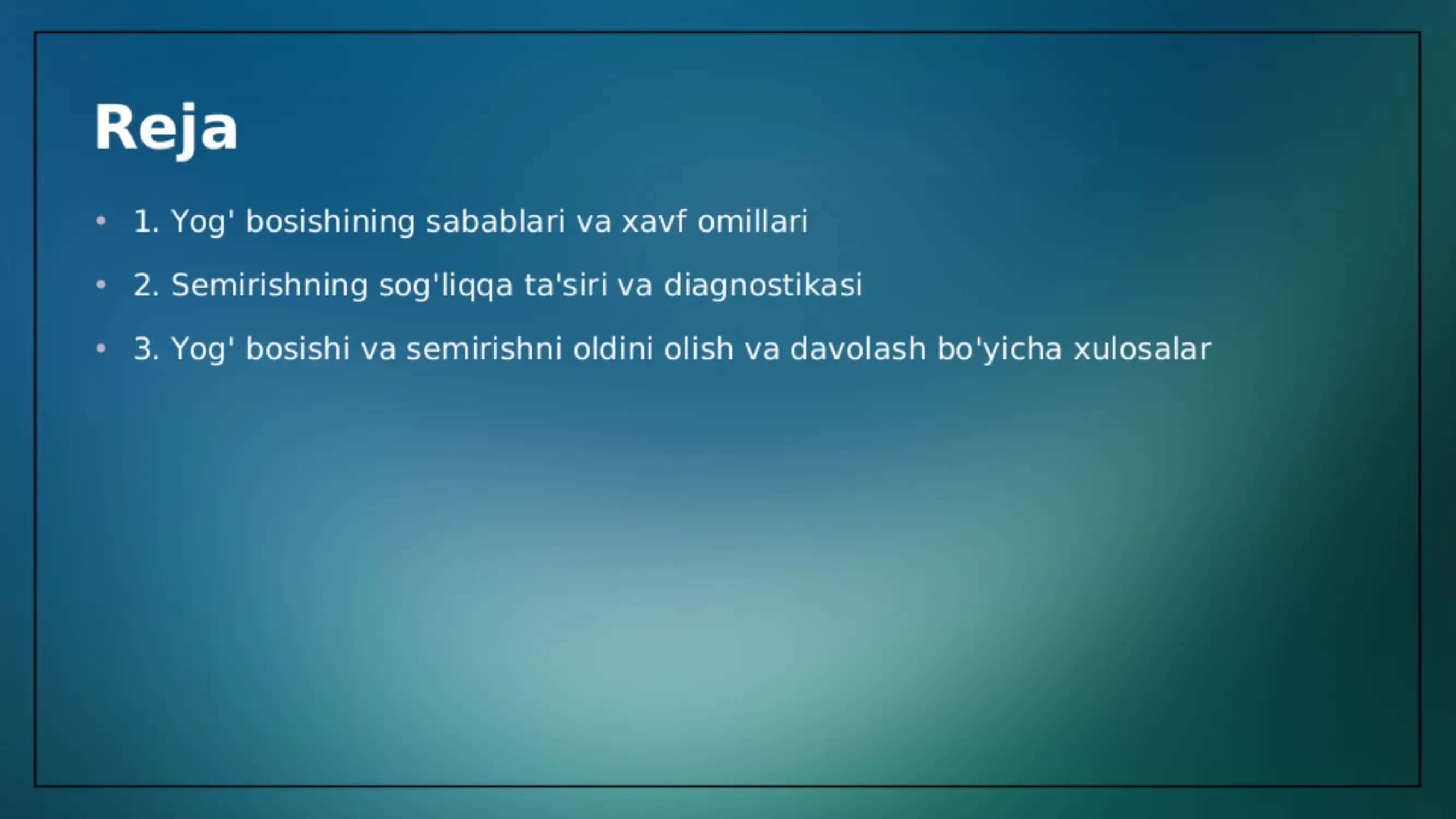 Yoq bosish semirish 2