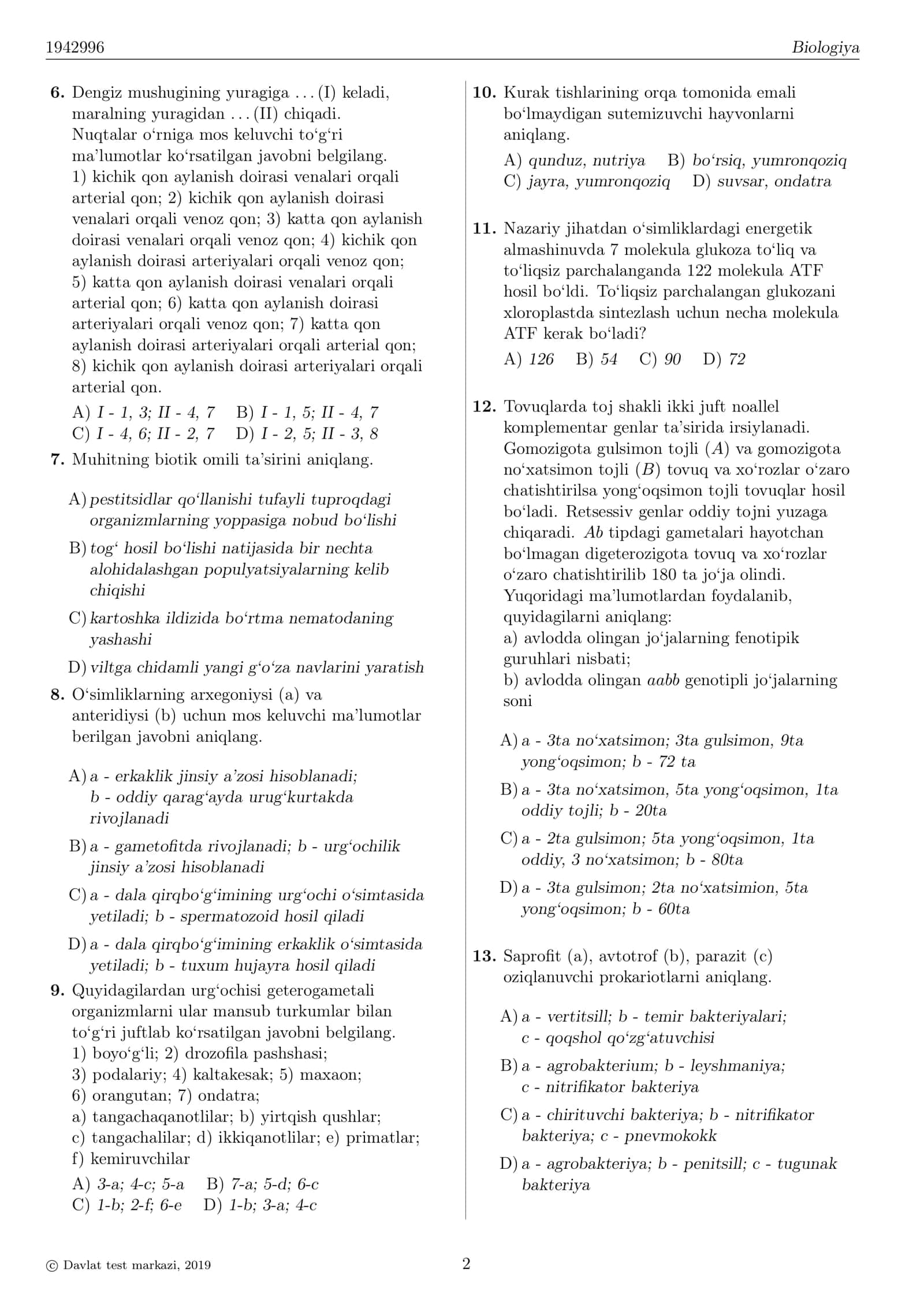 BIOLOGIYA 2