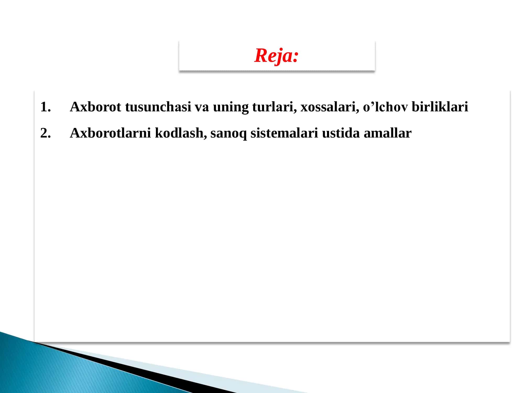Axborot texnologiyalari 2