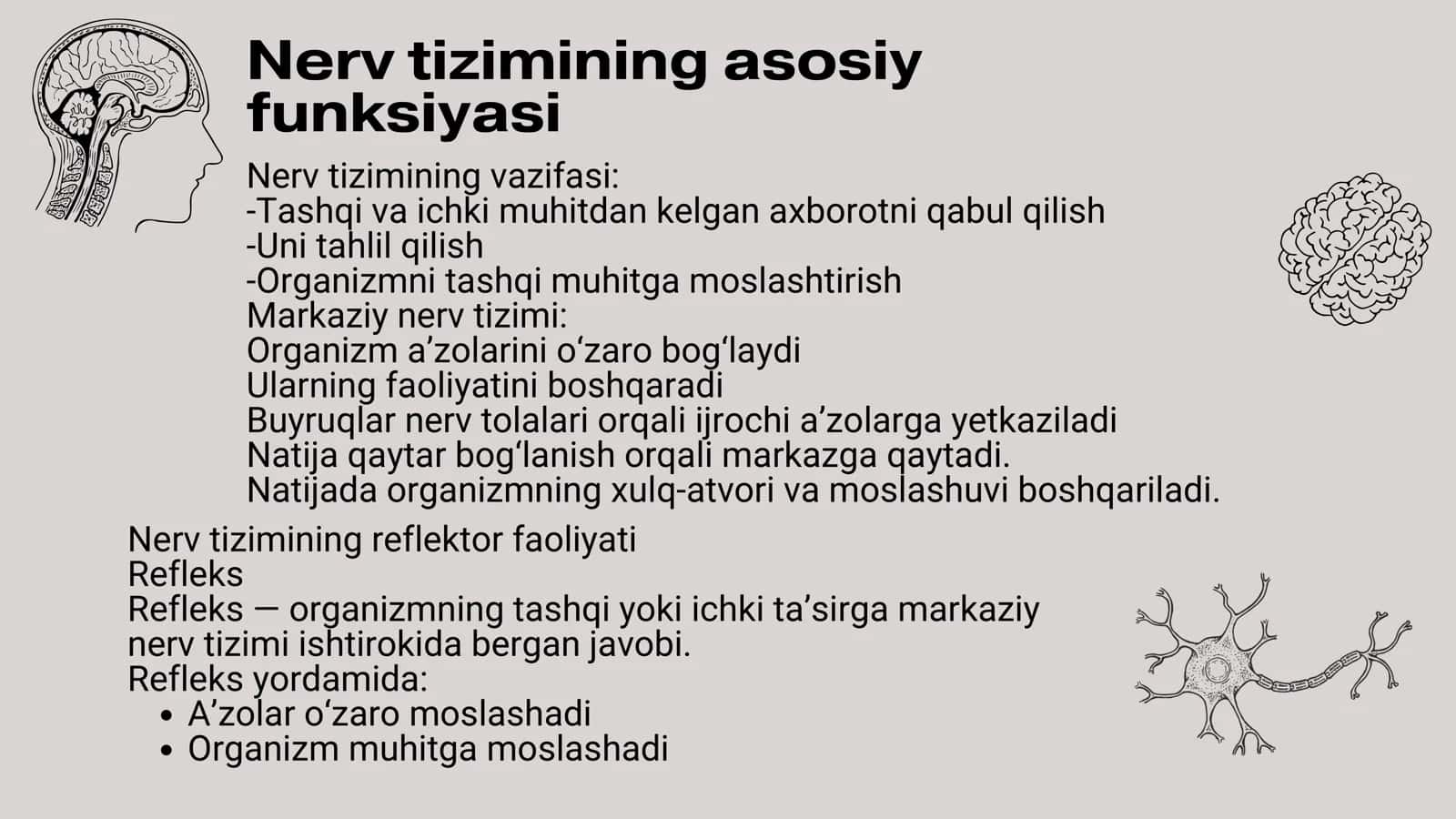 Asab markazlari. Asab markazlarining xossalari. Markaziy nerv tizimining reflektor tamoyili. 2