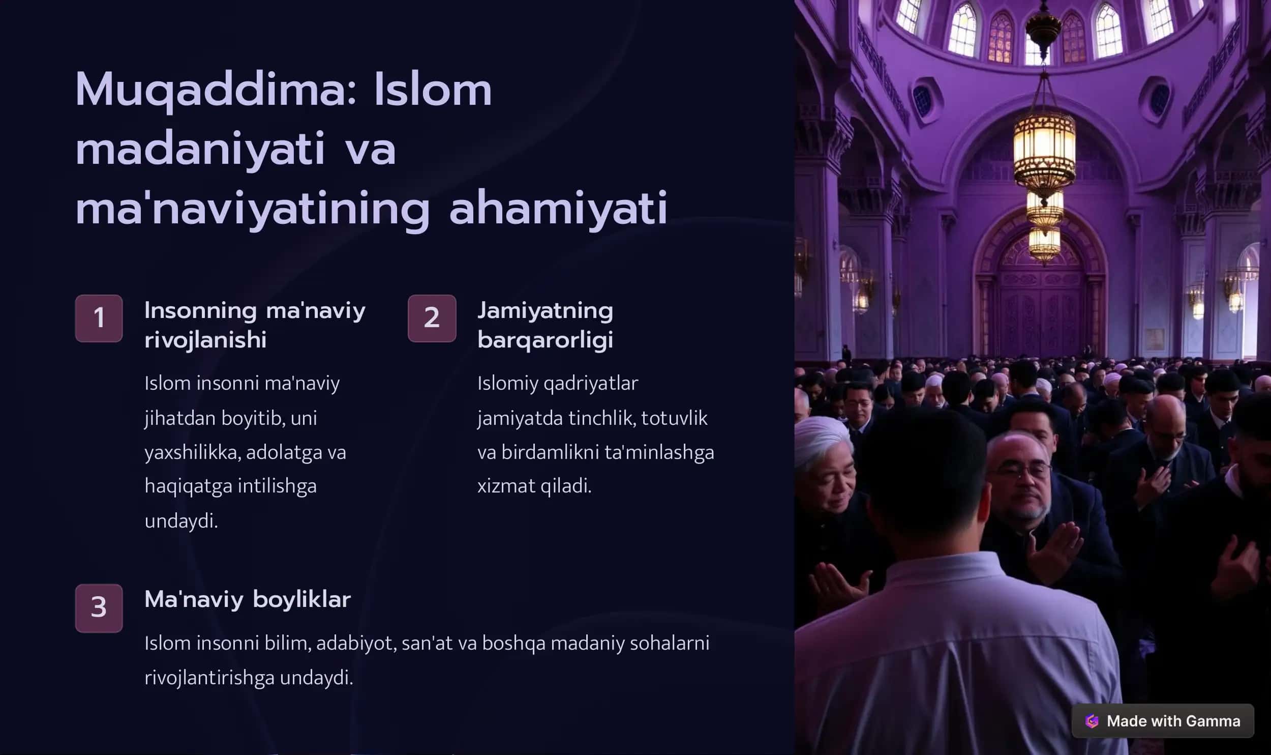Islom inson ma'naviy madaniyatini tarbiyalash omillari 2