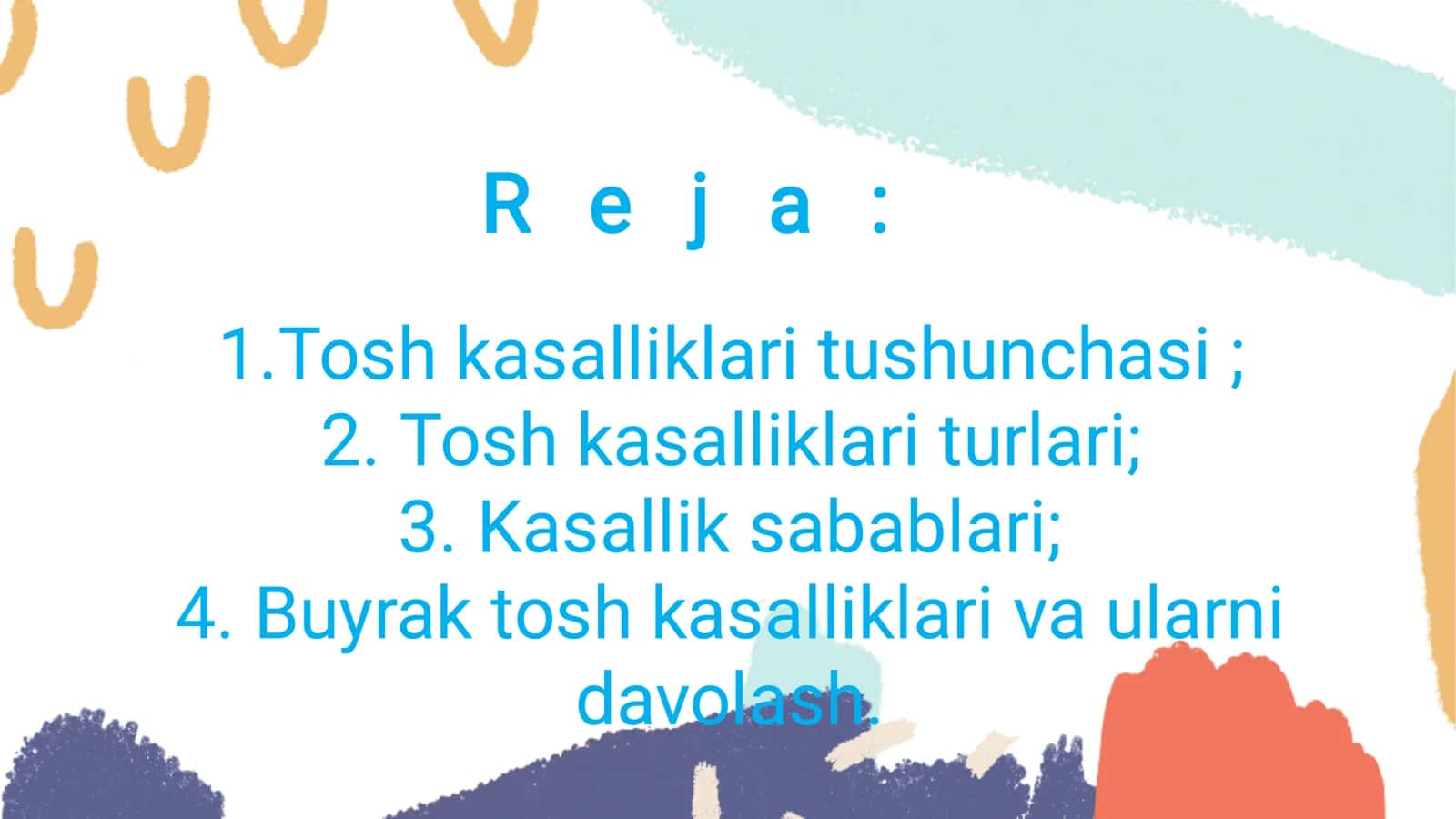 Tosh kasalliklarining kimyoviy asoslari 2