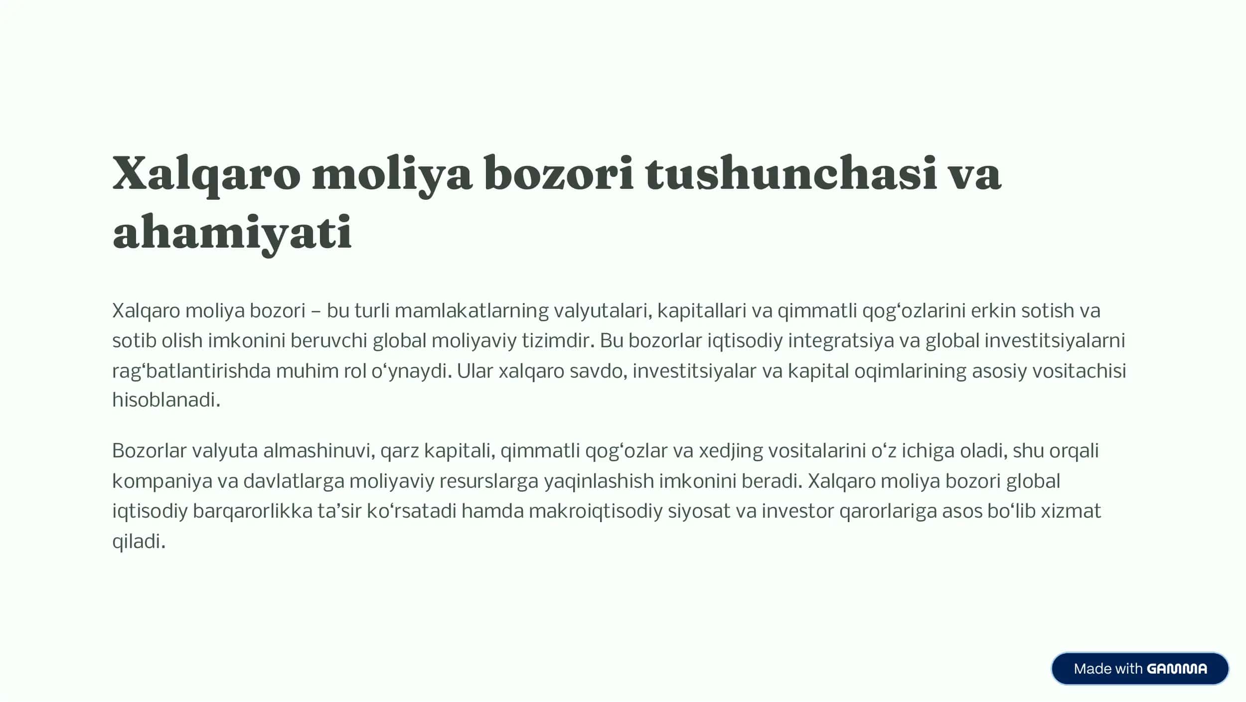 Xalqaro Moliya Bozorlari va Ular.i.g 2