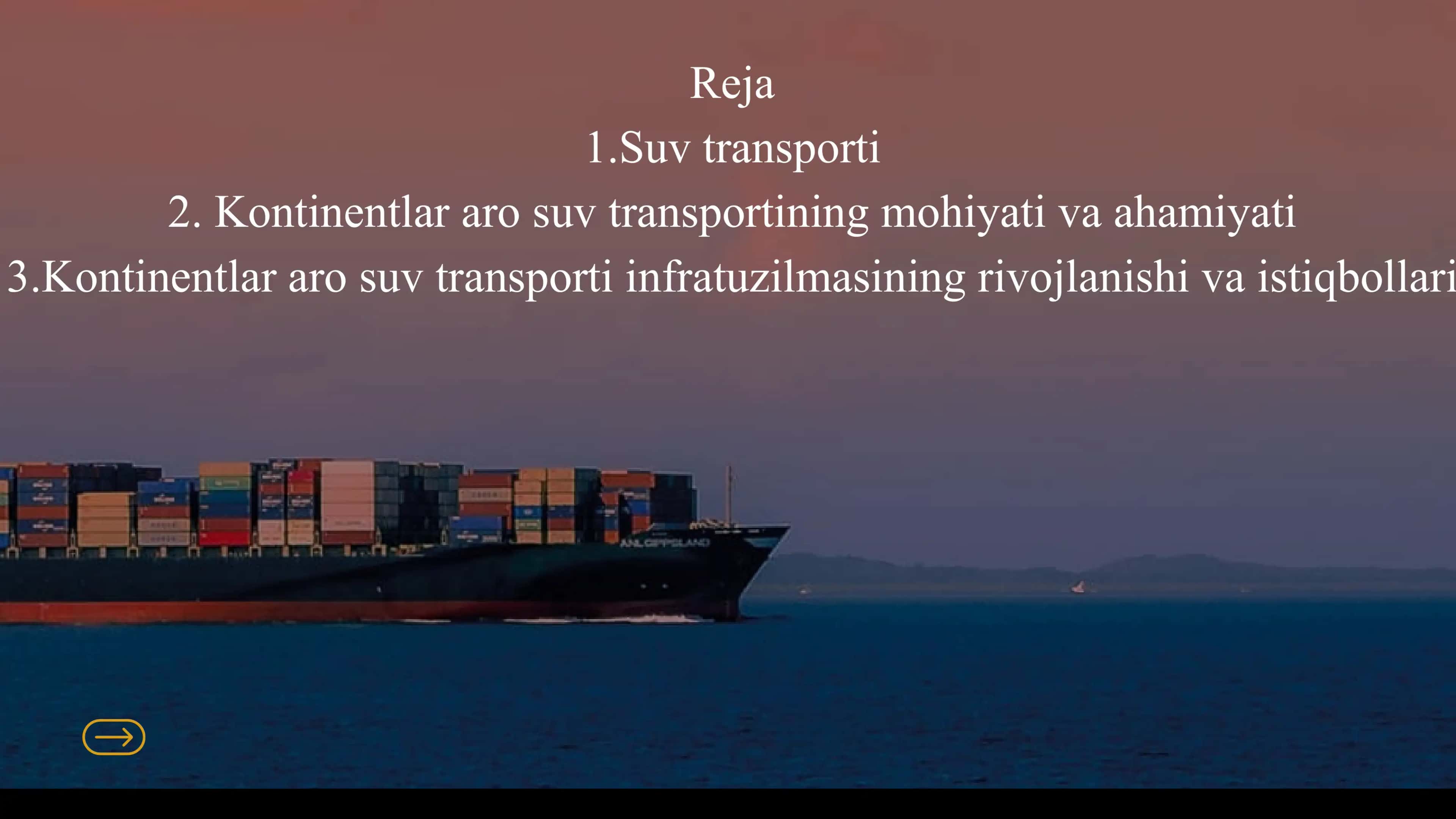 KONTINENTLARARO SUV TRANSPORTI INFRATUZILMASI 2
