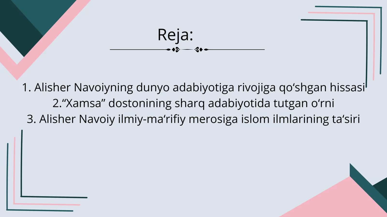 Аlisher Navoiy hayoti va faoliyati 2