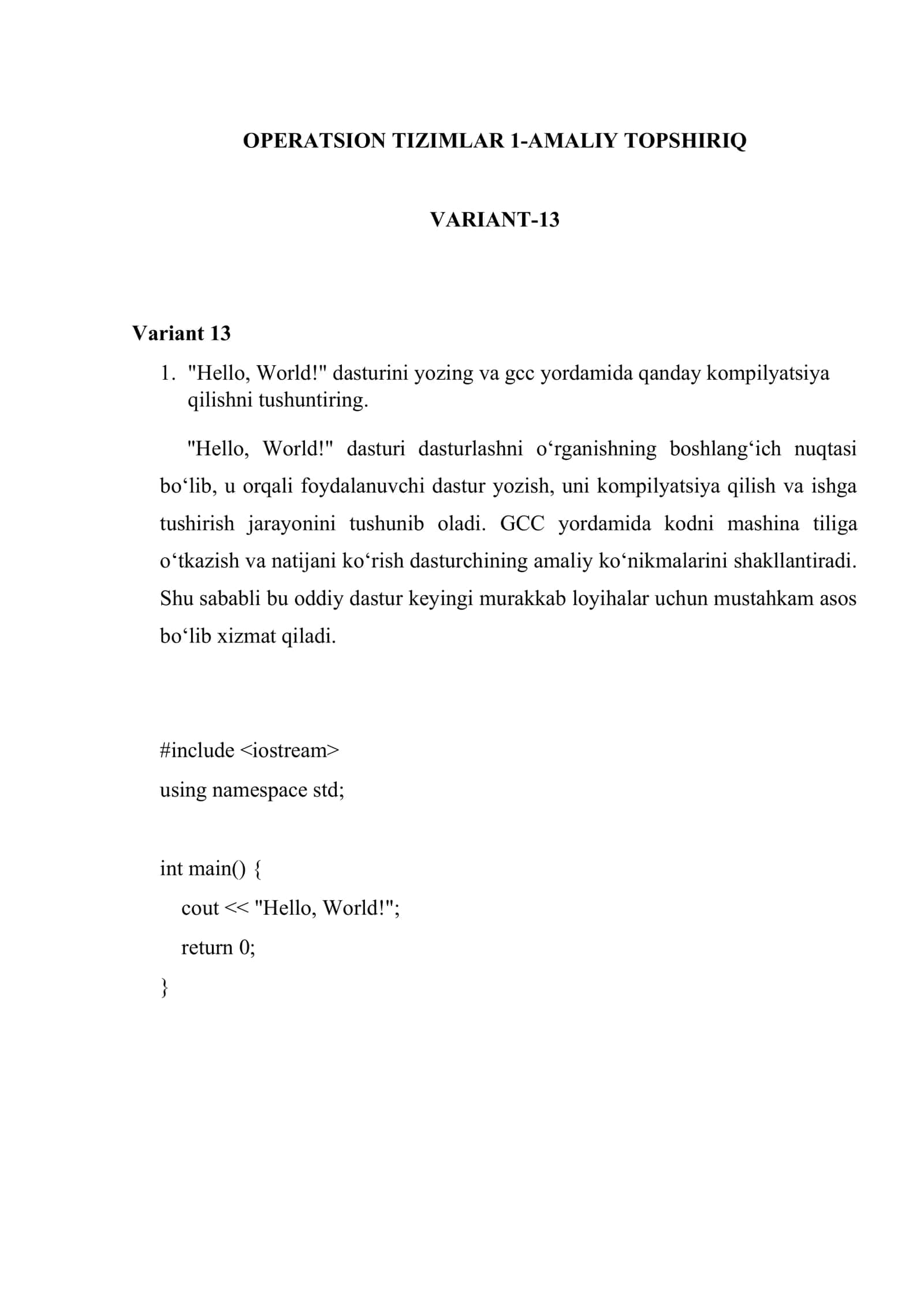 OPERATSION TIZIMLAR 1-AMALIY TOPSHIRIQ 2