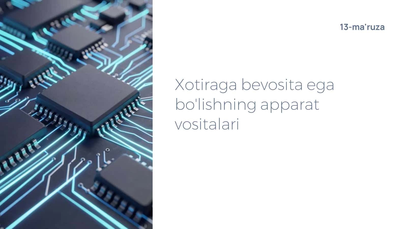 Xotiraga bevosita ega bo'lishning apparat vositalari 2
