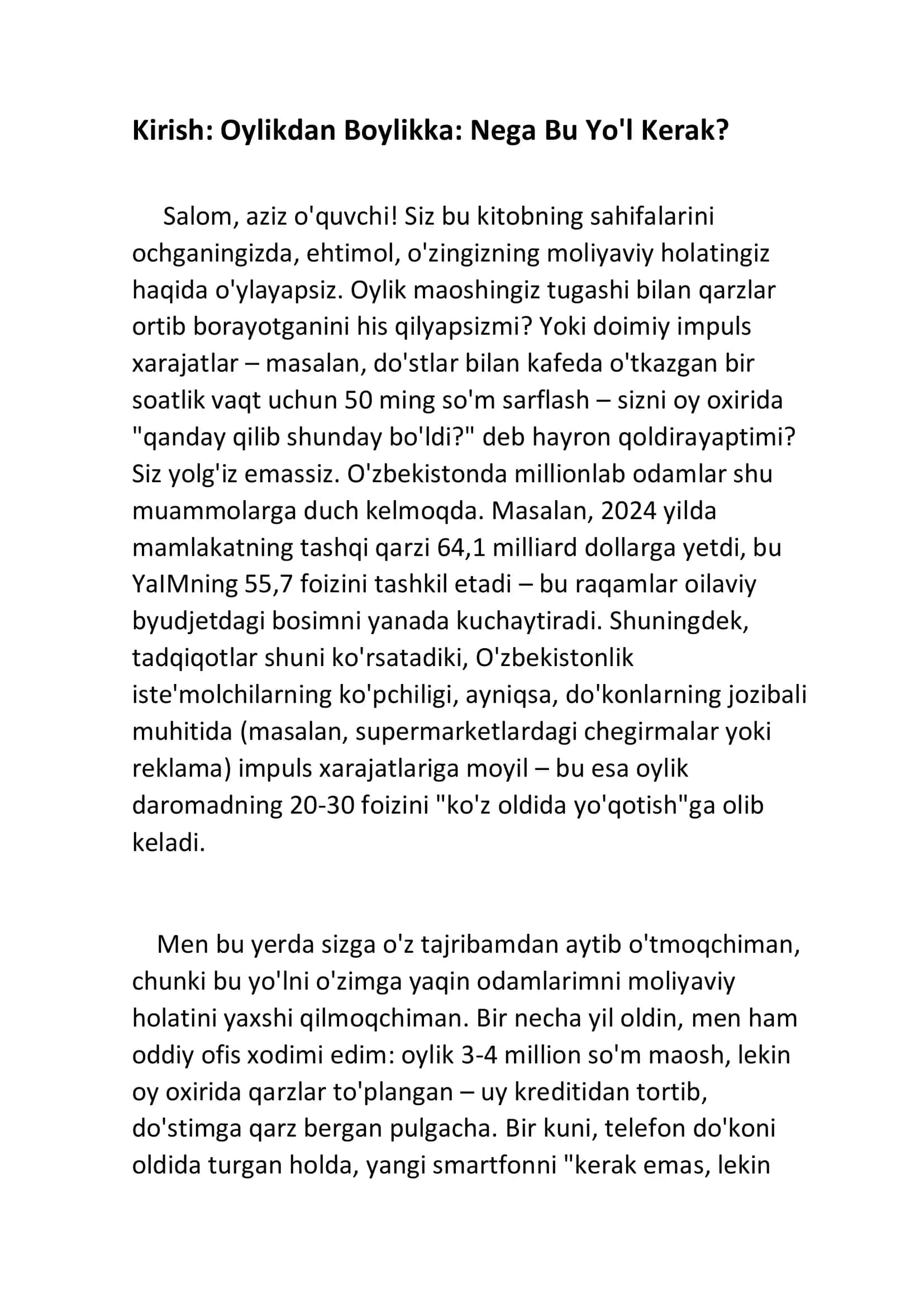 Oylikdan - Boylikka | Pul boshqaruvi 2