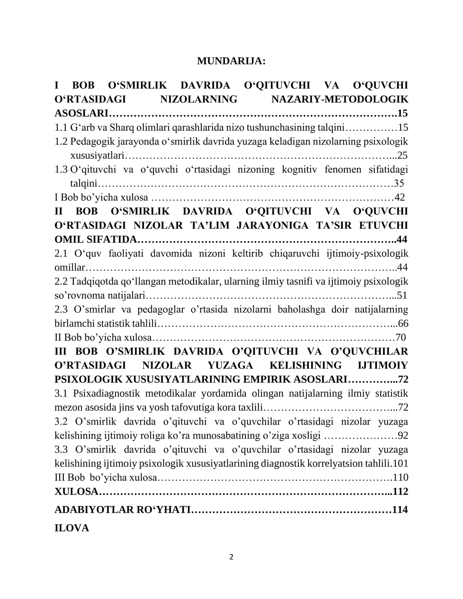’smirlik davrida o’qituvchi va o’quvchilar o‘rtasidagi nizolar yuzaga kelishining ijtimoiy psixologik xususiyatlari 2