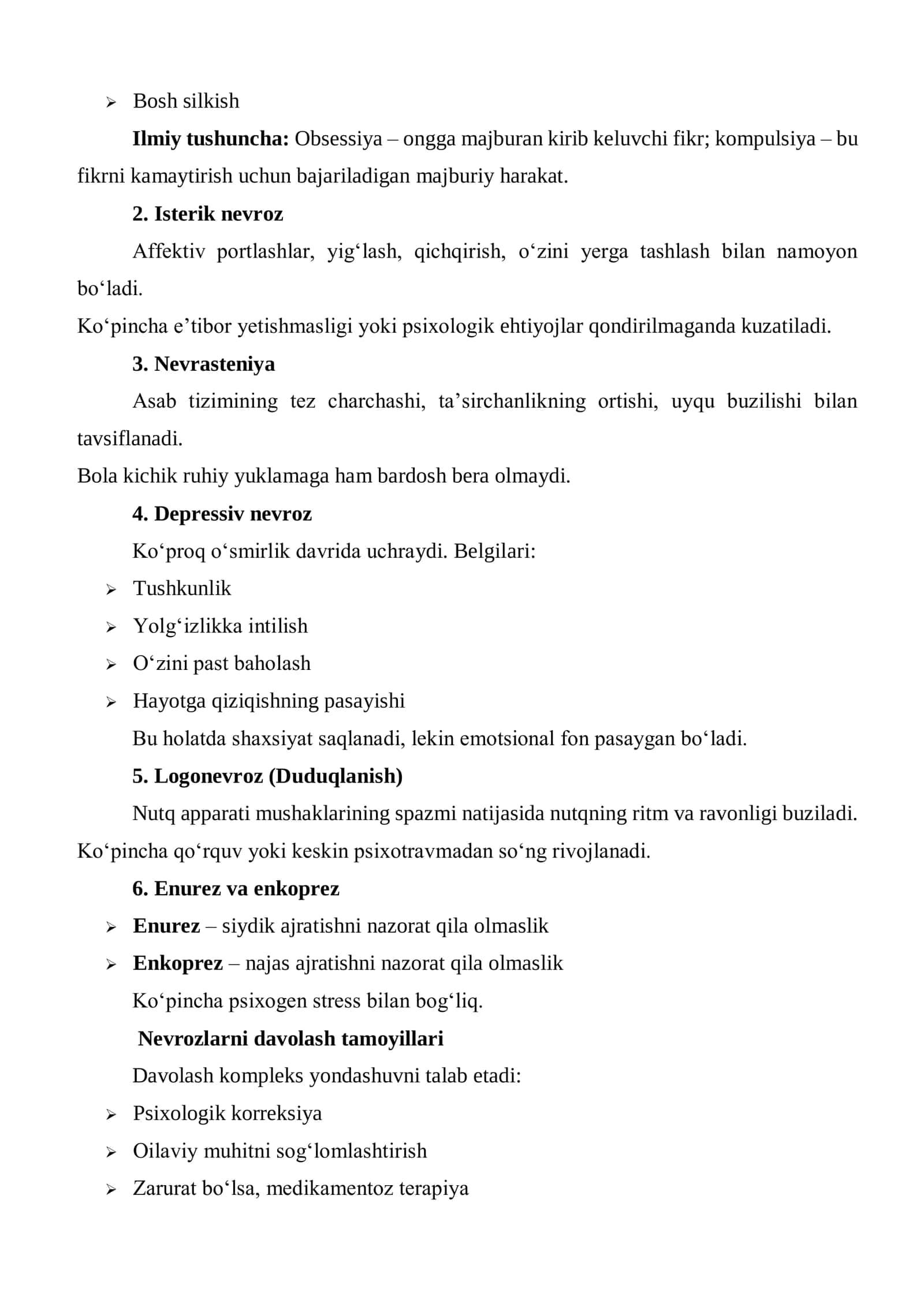 Bolalarda nevroz va psixoz holatlari 2