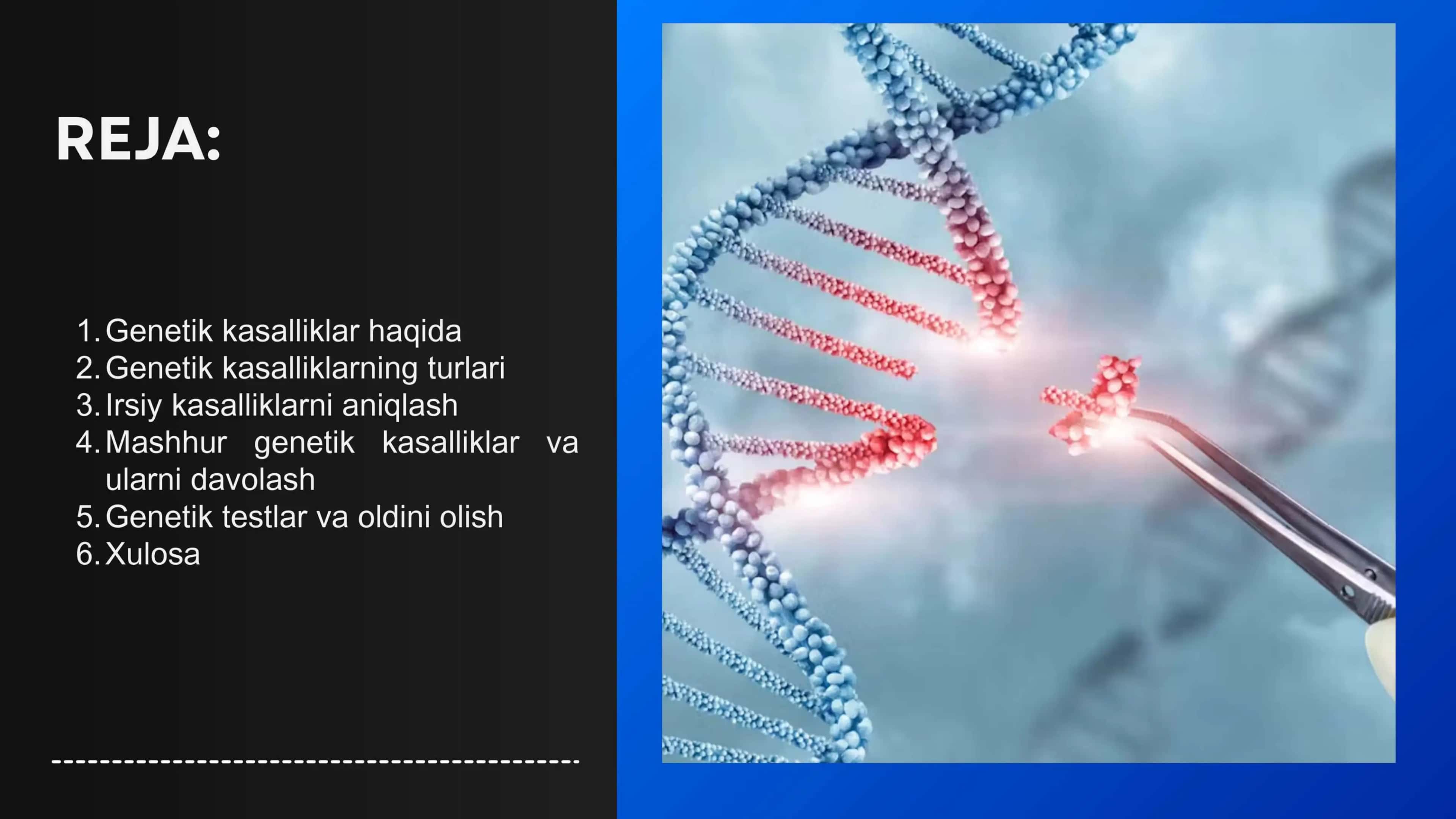 Genetik va Irsiy kasalliklar haqida tushuncha 2