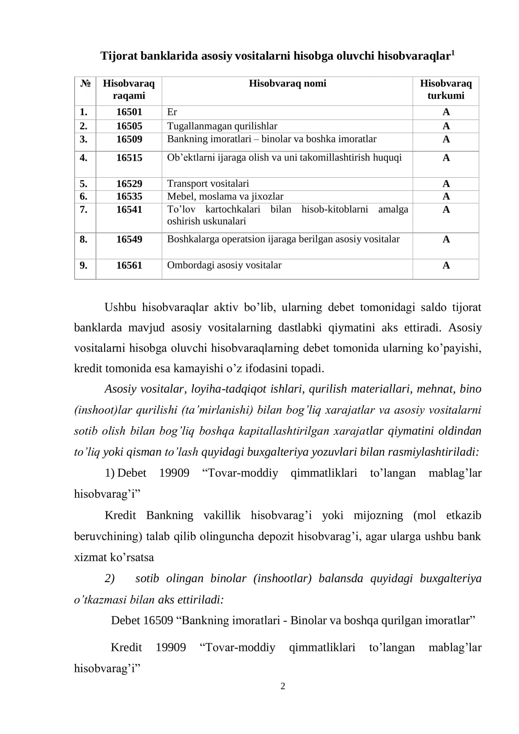 BANKLARDA MODDIY VA NOMODDIY AKTIVLAR HISOBI 2
