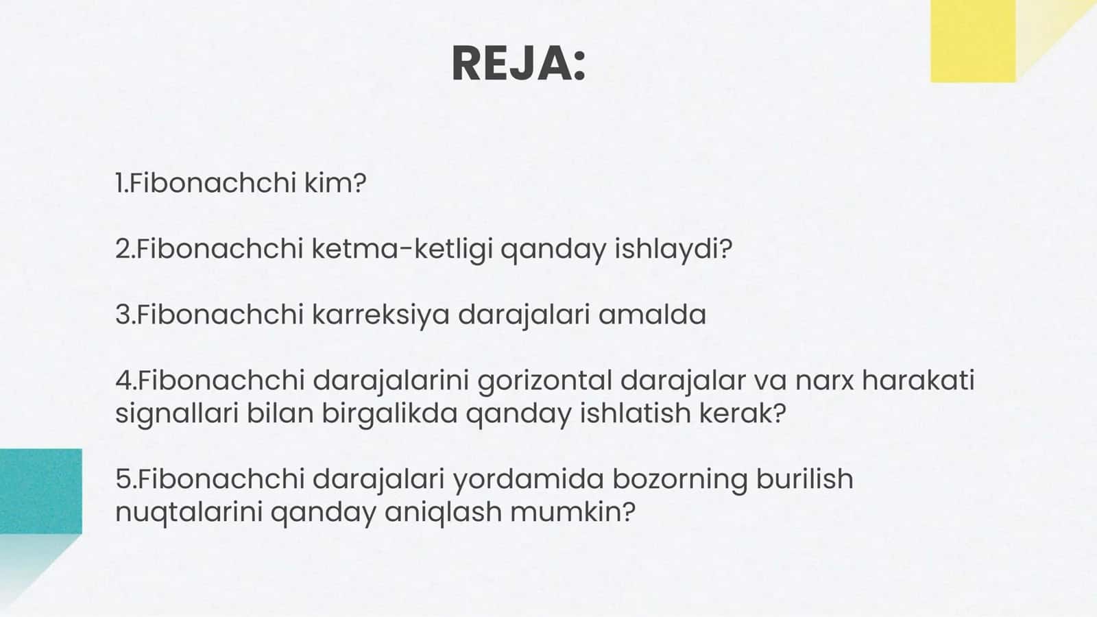 FIBONACHCHI DARAJALARI 2